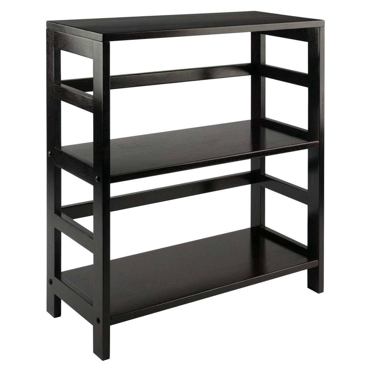 Winsome Wood Leo Model Name Shelving, Small And Large, Espresso