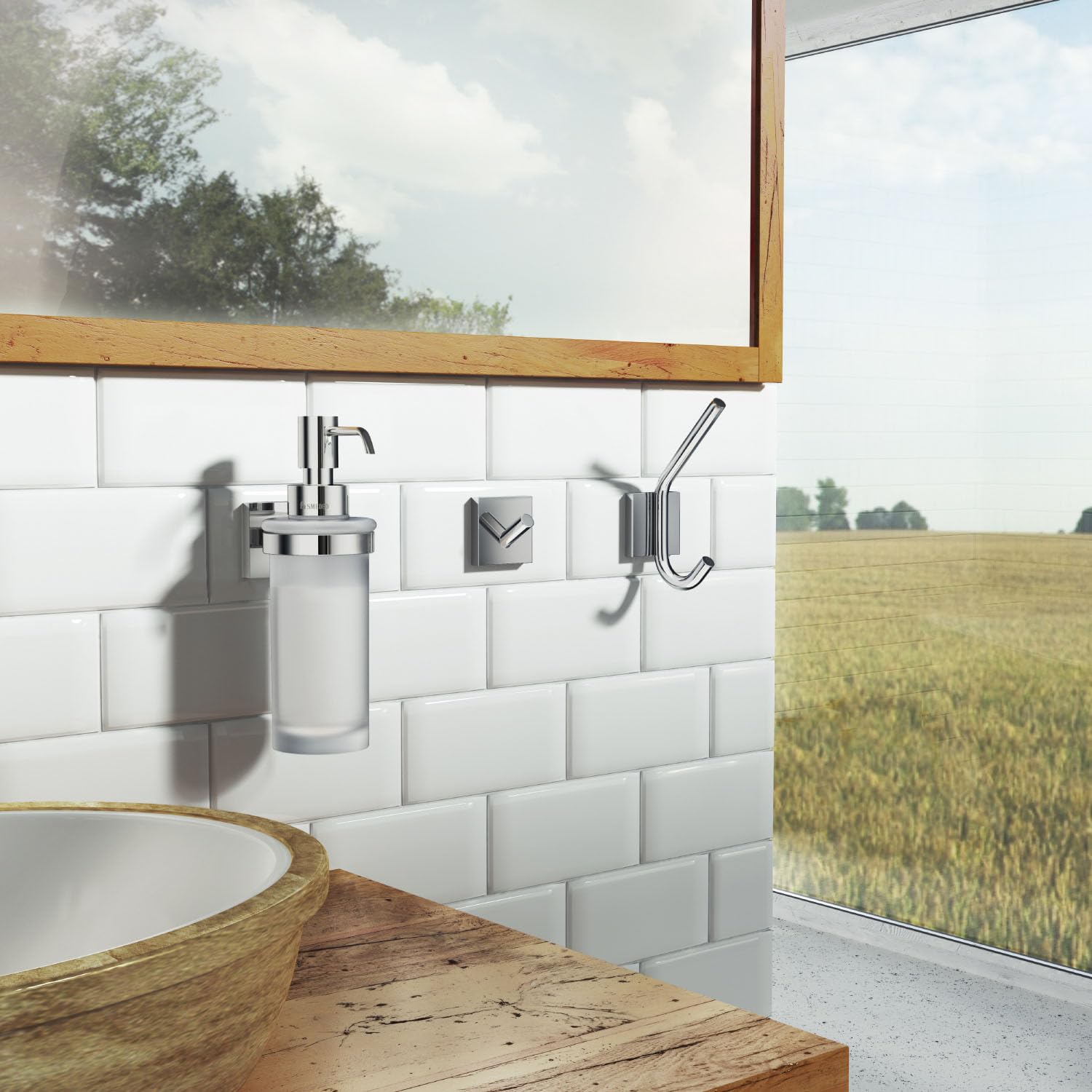 Smedbo Sme, Polished Chrome Rk369 Soap Dispenser Wallmount
