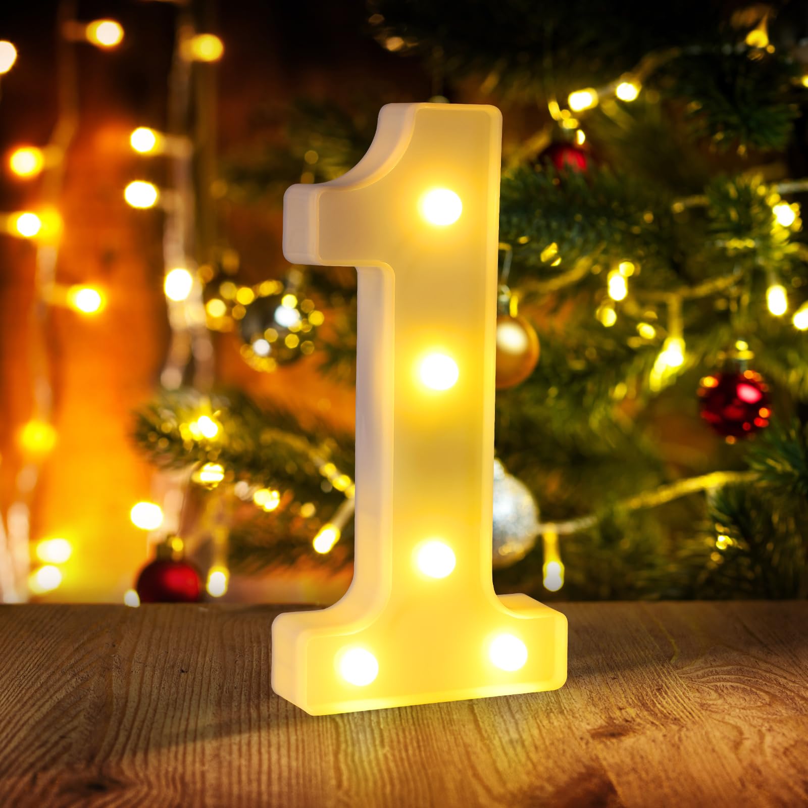 Marquee Numbers 1st First Birthday Decorations for Girls Boys,One Year Old Birthday Decorations Centerpieces Table,Light Up Numb