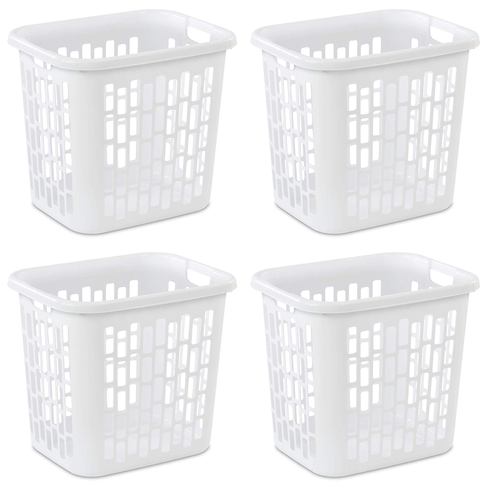 Sterilite Easy Carry Laundry Hamper, Ventilation Holes And Handles To Carry Clothes Between The Laundry Room And Bedroom, Plasti