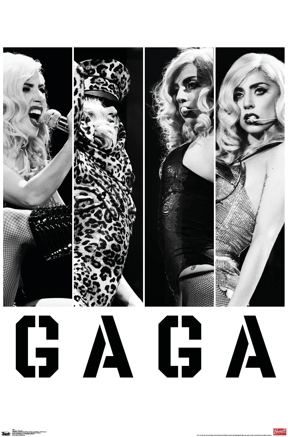 Trends International Lady Gaga - Photo Bars Wall Poster, 14.725'' X 22.375'', Premium Unframed Version