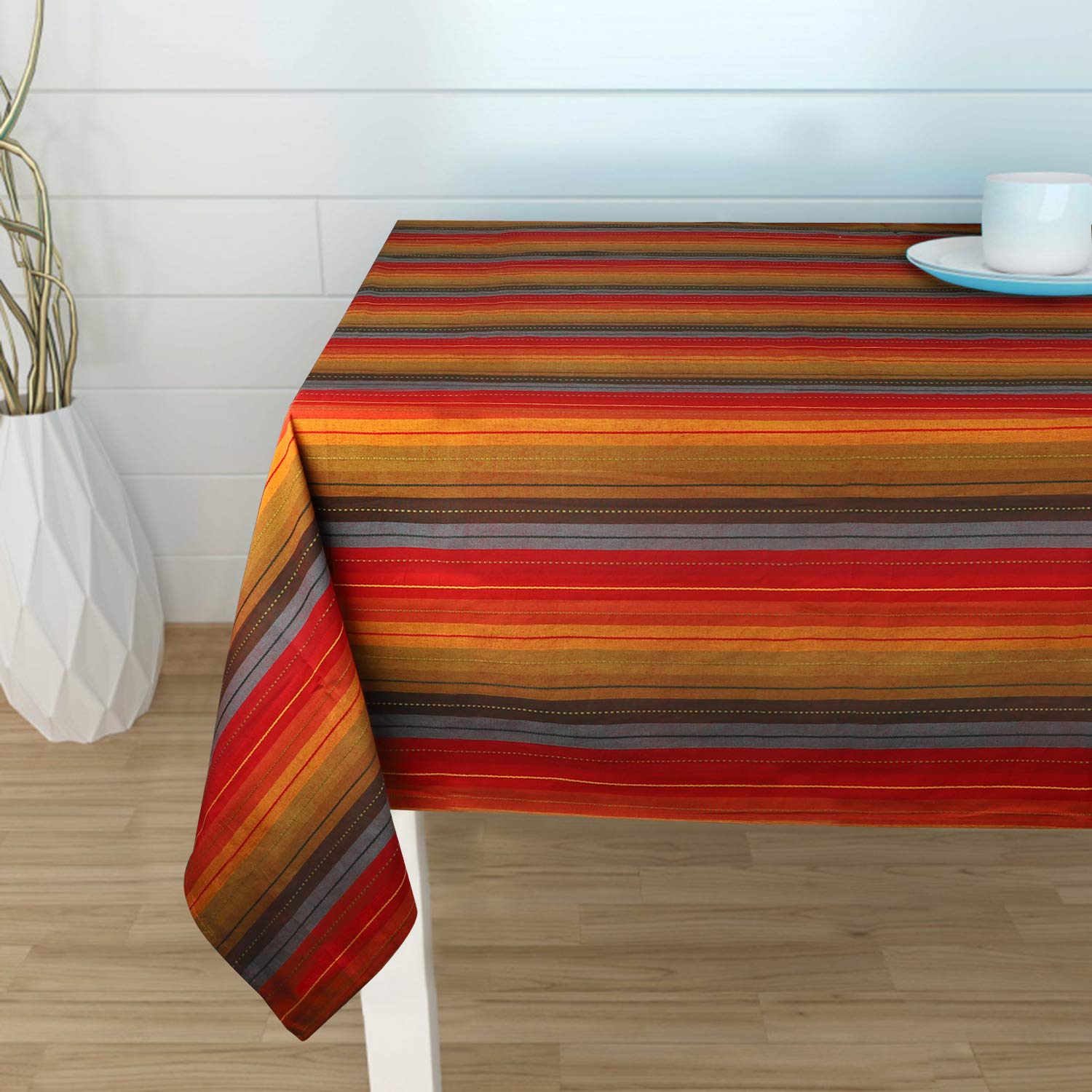 Urban Villa Tablecloth Cuisine Stripes Table Cloth Tabletop Cover Kitchen Dining Tablecloth 100% Cotton Great Parties Wedding Ho