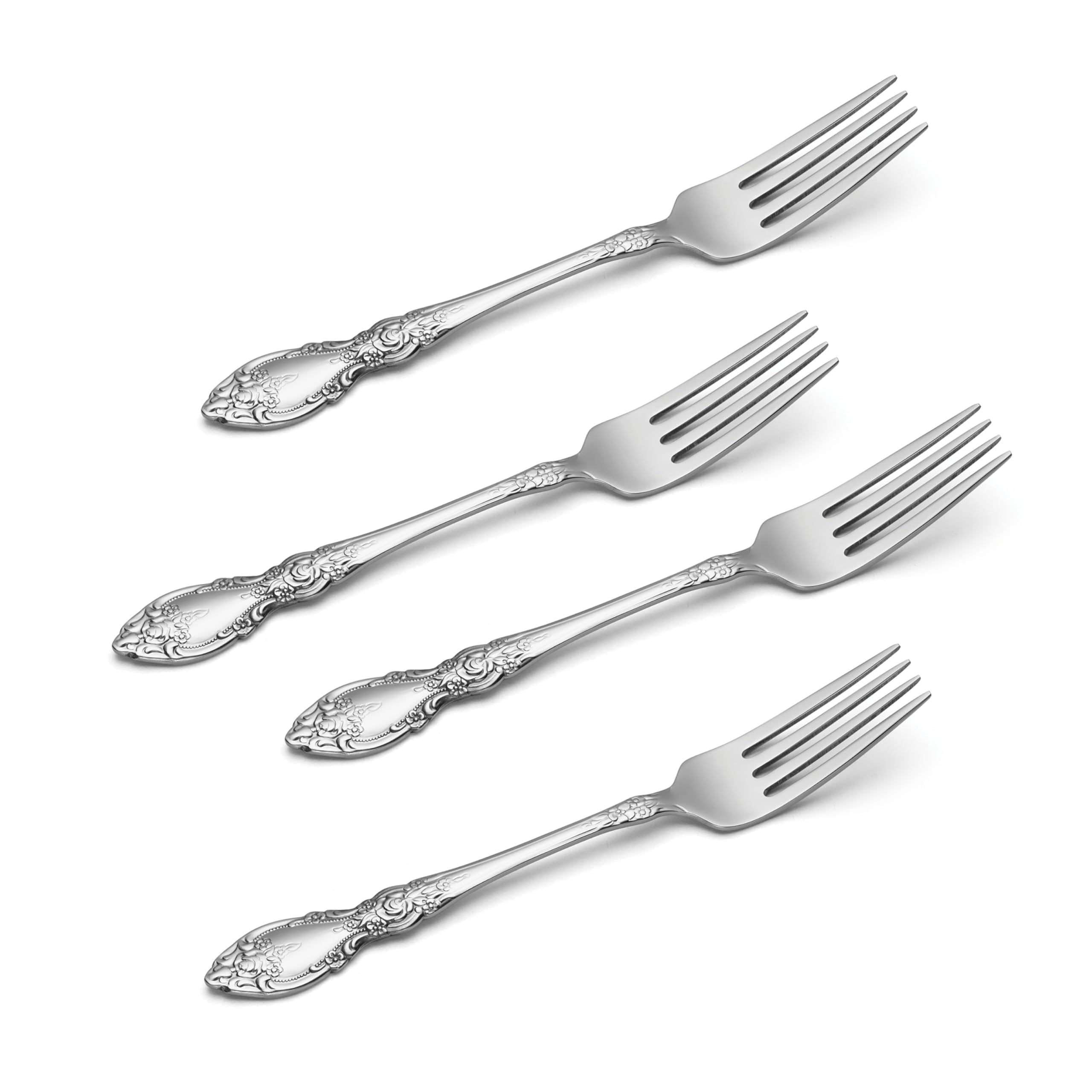 Oneida Wordsworth Set Of 4 Dinner Forks, Silver