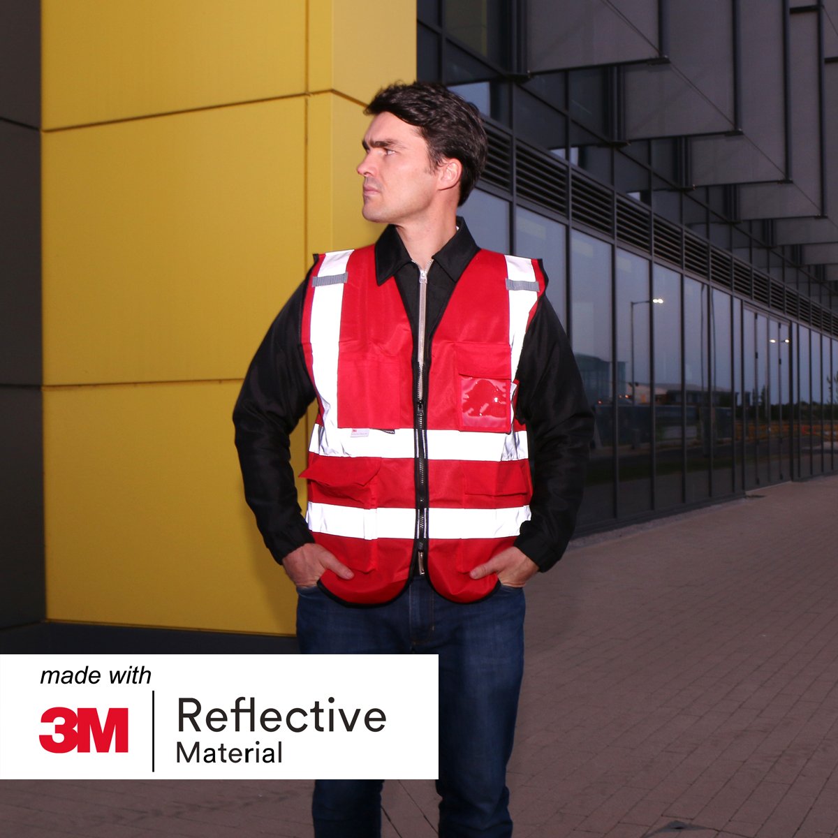 Salzmann 3M Multi-Pocket Working Vest - Reflective Vest - Made With 3M Reflective Material