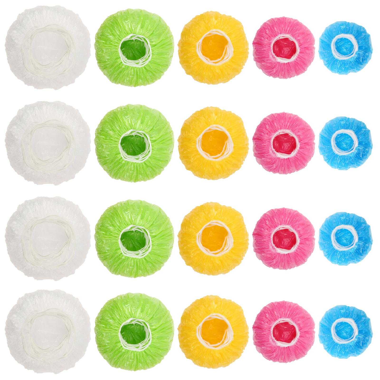 90Pcs Reusable Elastic Food Bowl Storage Covers, Sublaga Bowl Covers, Variety of 5 Translucent Stretchable Sizes and Colorful Di