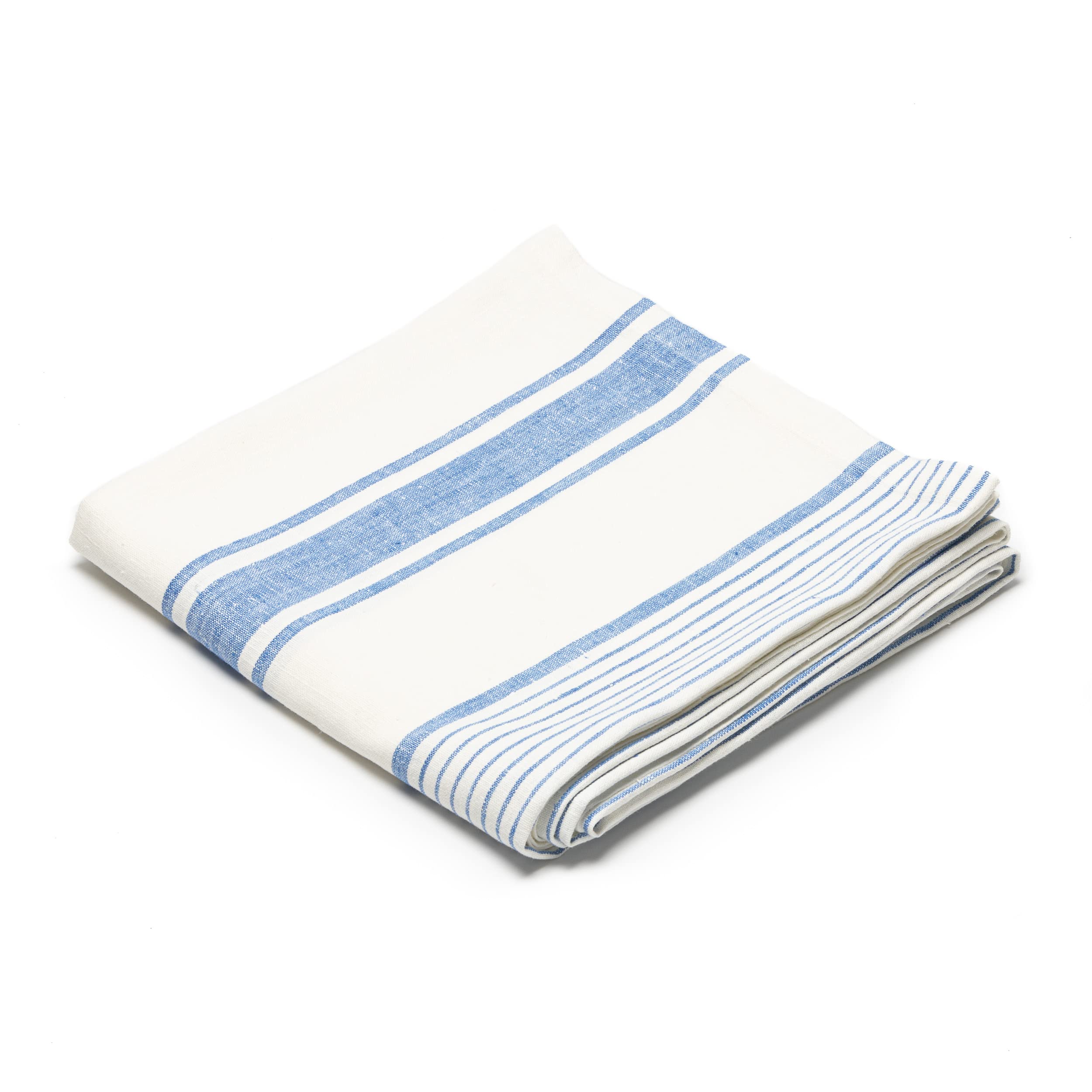 Linenme Linen Tablecloth Off White Blue Tuscany, 54 X 126