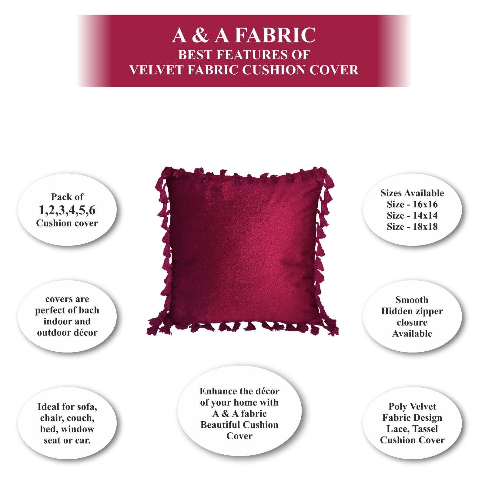 Sofa Cushion Covers, Home Decor Item Cushion Cover, Pillow Case For Living Room Bedroom Hall, Couch&Office Decorative, Velvet Pi