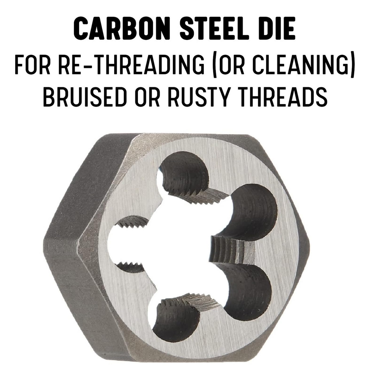Drill America 1516-20 carbon Steel Hex Rethreading Die, DWT Series