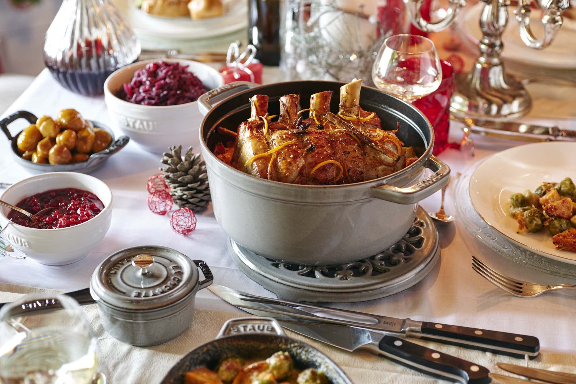 Staub Cast Iron 9-Qt Round Cocotte - Graphite Grey, Made In France