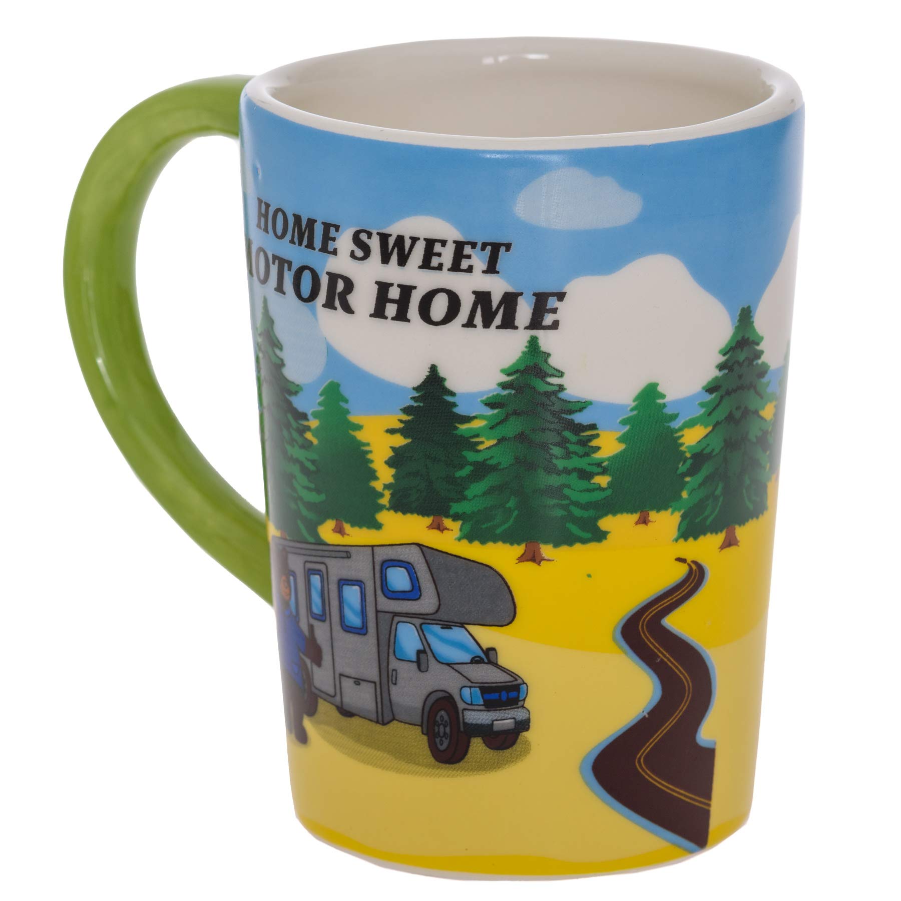 Home Sweet Motor Home Ceramic Mug - RV Black Papa Bear Coffee Mug for Men and Women - Mama Bear Mug Tea Cups White Cute Coffee M