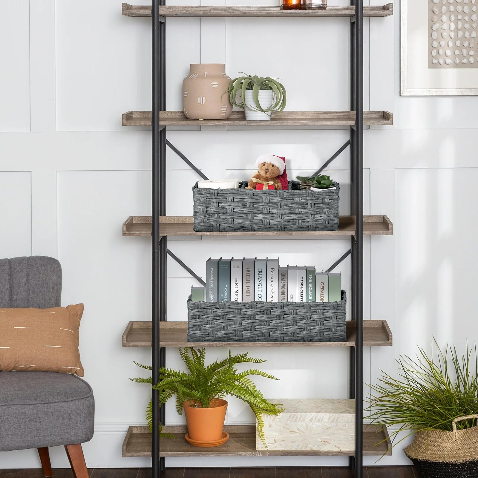 Dullemelo Toilet Paper Basket For Organizing, Small Bathroom Baskets For Storage, Waterproof Toilet Paper Basket For Back Of Toi