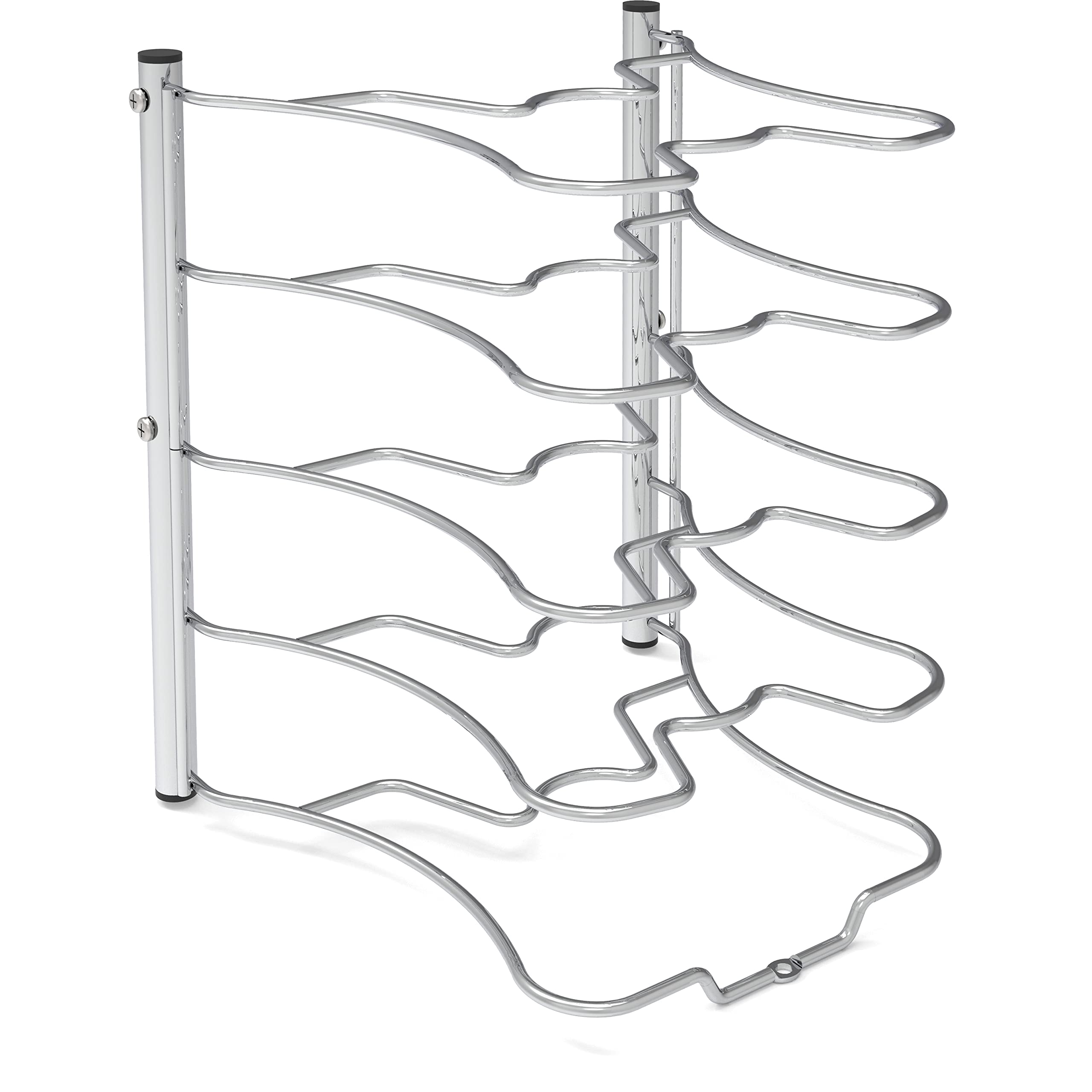Simple Houseware Cabinet Pantry Pot And Pan Organizer Holder Rack, Chrome