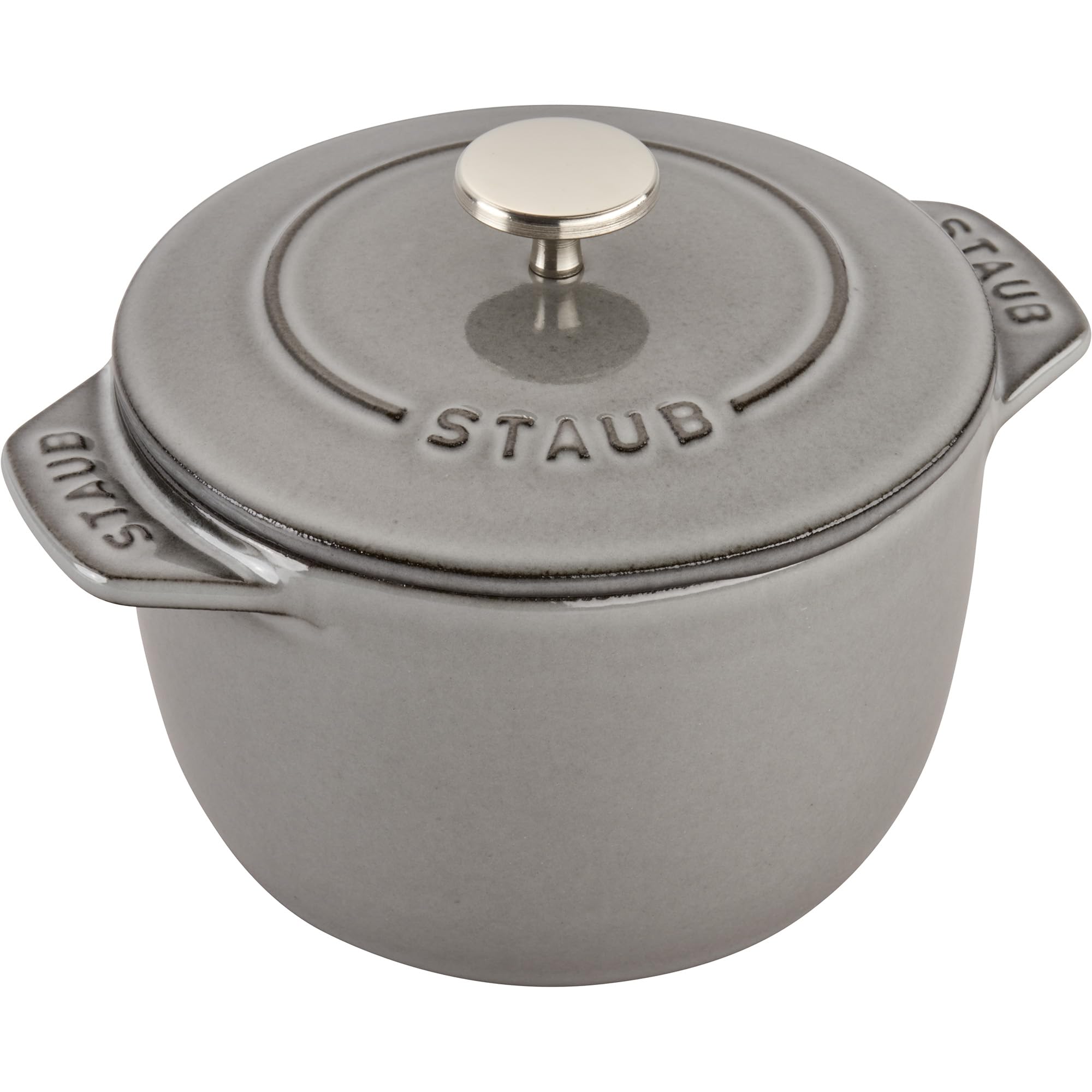 0.75-Qt, Graphite Gray : Staub Cast Iron Petite French Oven (0.75-Qt, Graphite Grey)