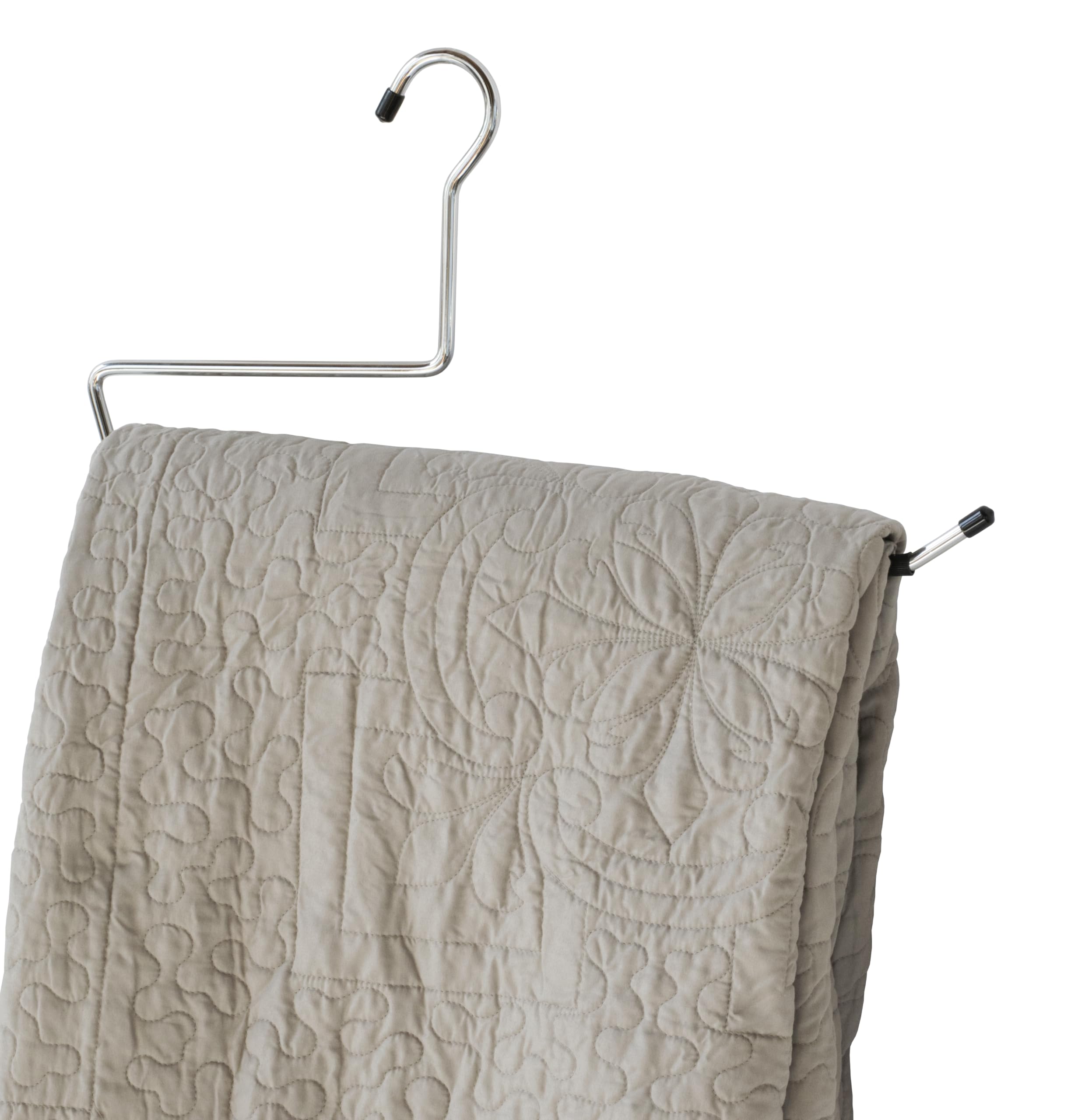Nahanco 201Notail19 19'' Heavy Duty, Blanket, Sleeping Bag, Quilt Hanger, Steel With Non Slip Coating (Pack Of 12), Silver