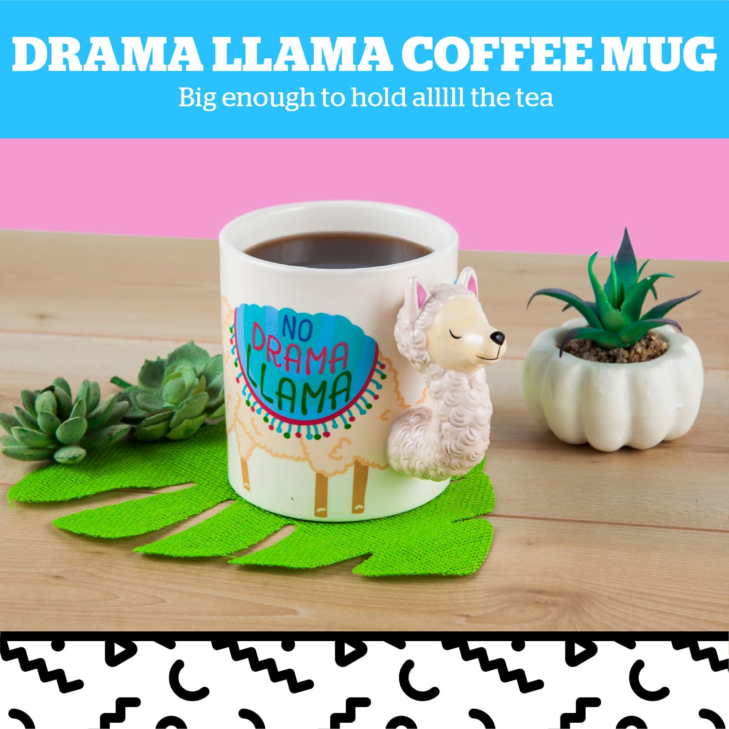 Bigmouth Inc. No Drama Llama Coffee Mug, Cute Coffee Mugs, Extra Large