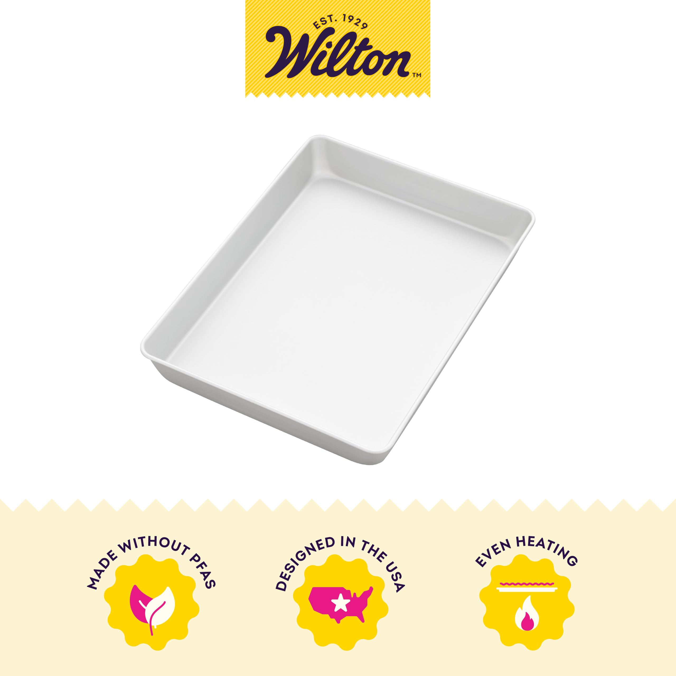Wilton Aluminum Medium Sheet Cake Pan, 11 x 15-Inch, Silver, Model 2105-158