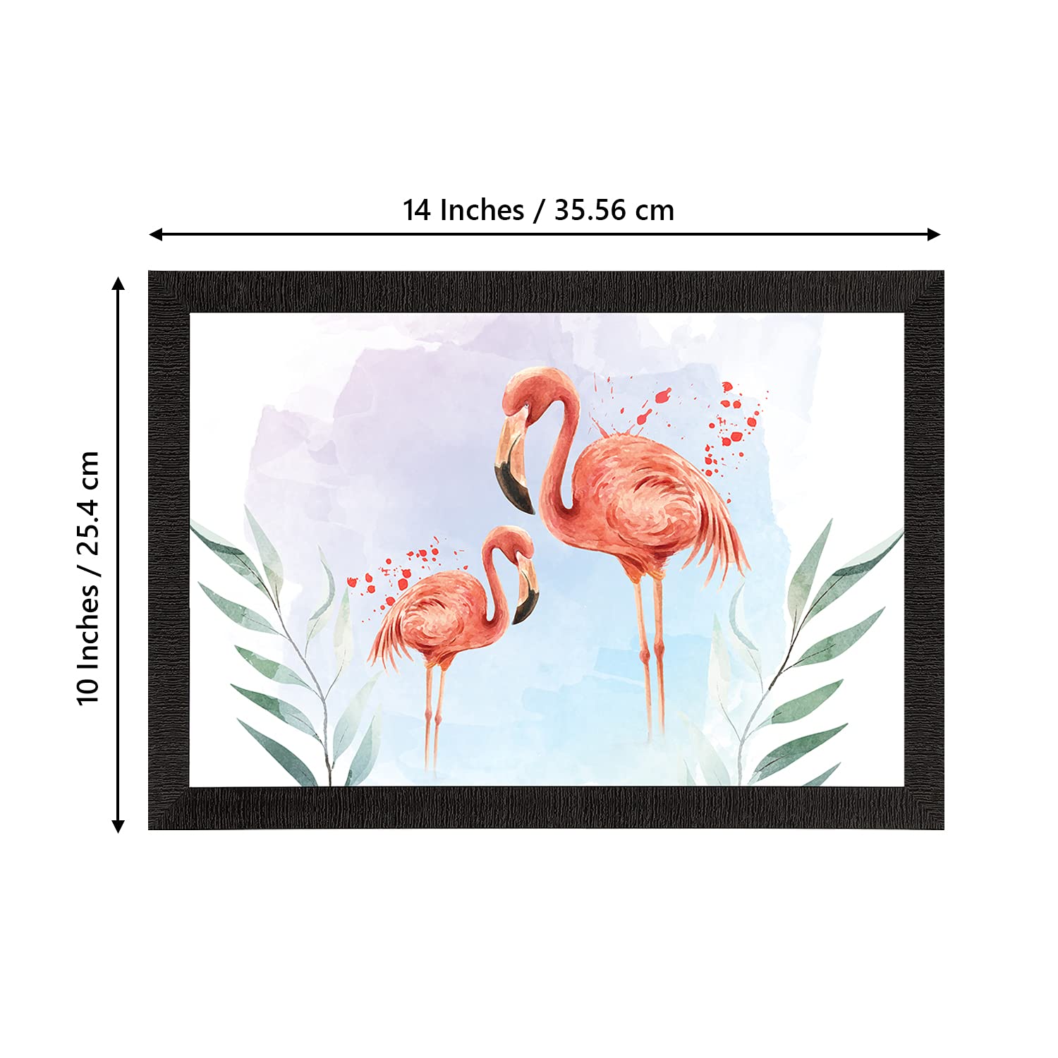 eCraftIndia Pink Flamingo Satin Matt Texture UV Art Painting
