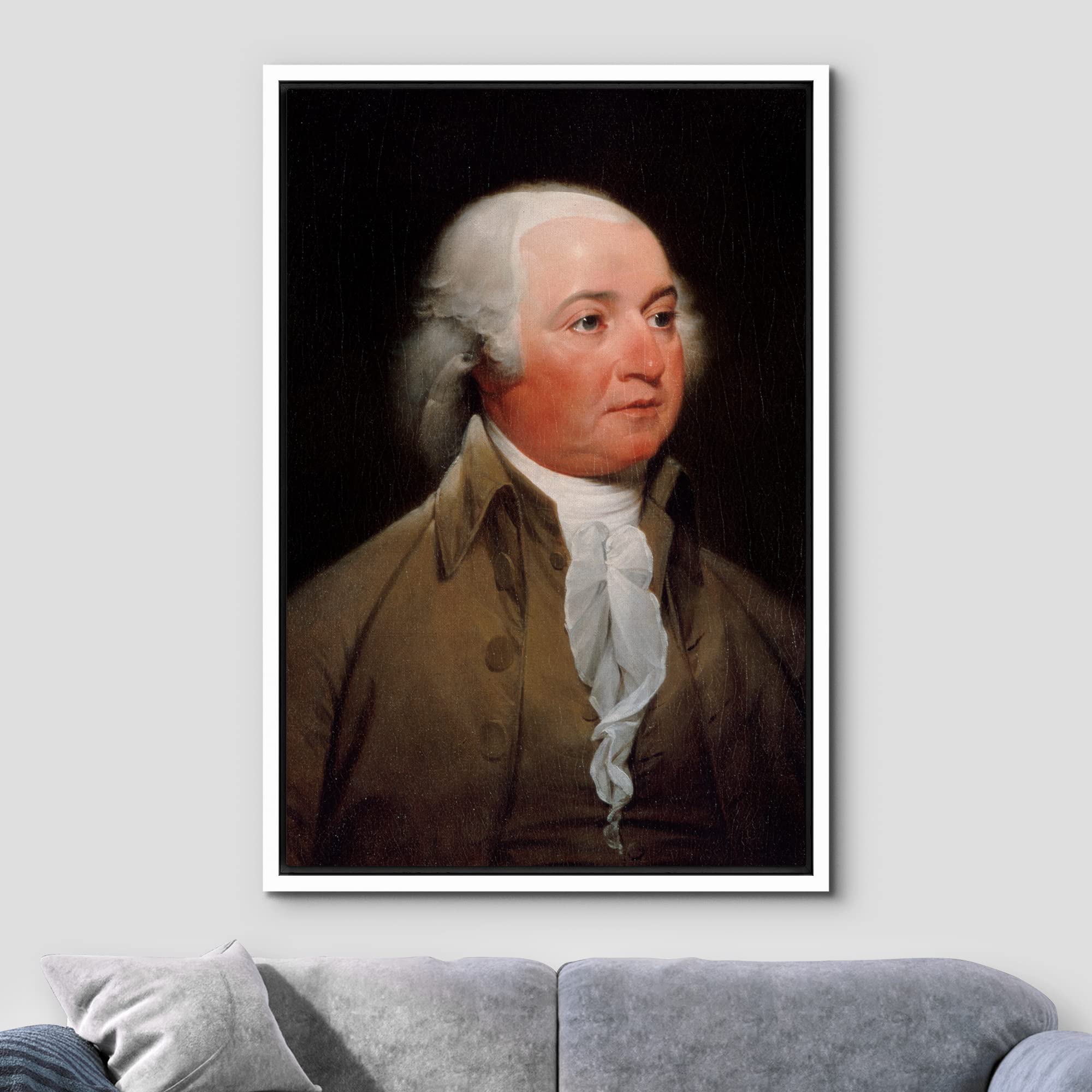 Wall26 Framed Canvas Print Wall Art Portrait Of John Adams People Pop Culture Historical Realism Famous Closeup Colorful Multico