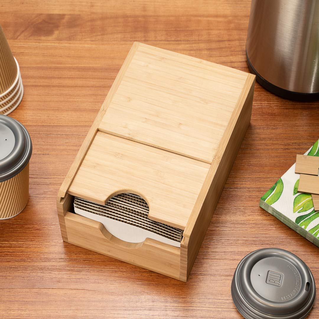 Restaurantware Restpresso 9 1/2 X 6 X 3.75 Inch Coffee Cup Sleeve Dispenser 1 Compact Coffee Sleeve Holder - Spring-Loaded Desig
