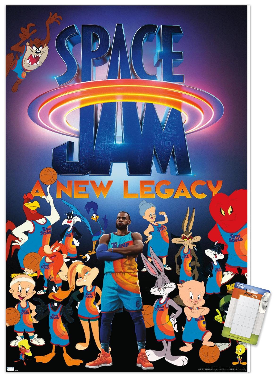 Trends International Space Jam: A New Legacy - Team Wall Poster, 22.375'' X 34'', Poster & Mount Bundle