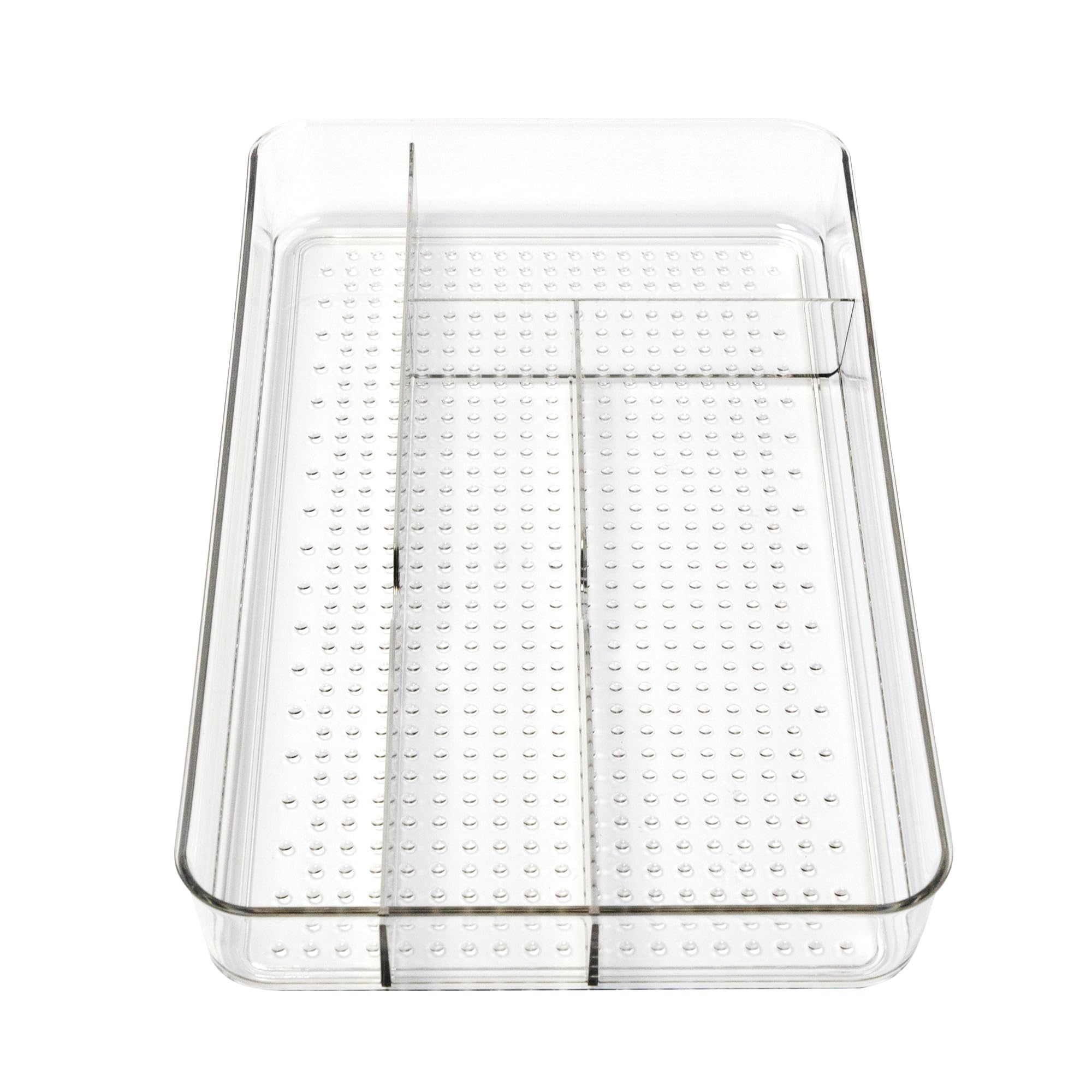 Dial Industries Small Cutlery, Utensil, Silverware Kitchen Drawer Organizer Tray, Clear
