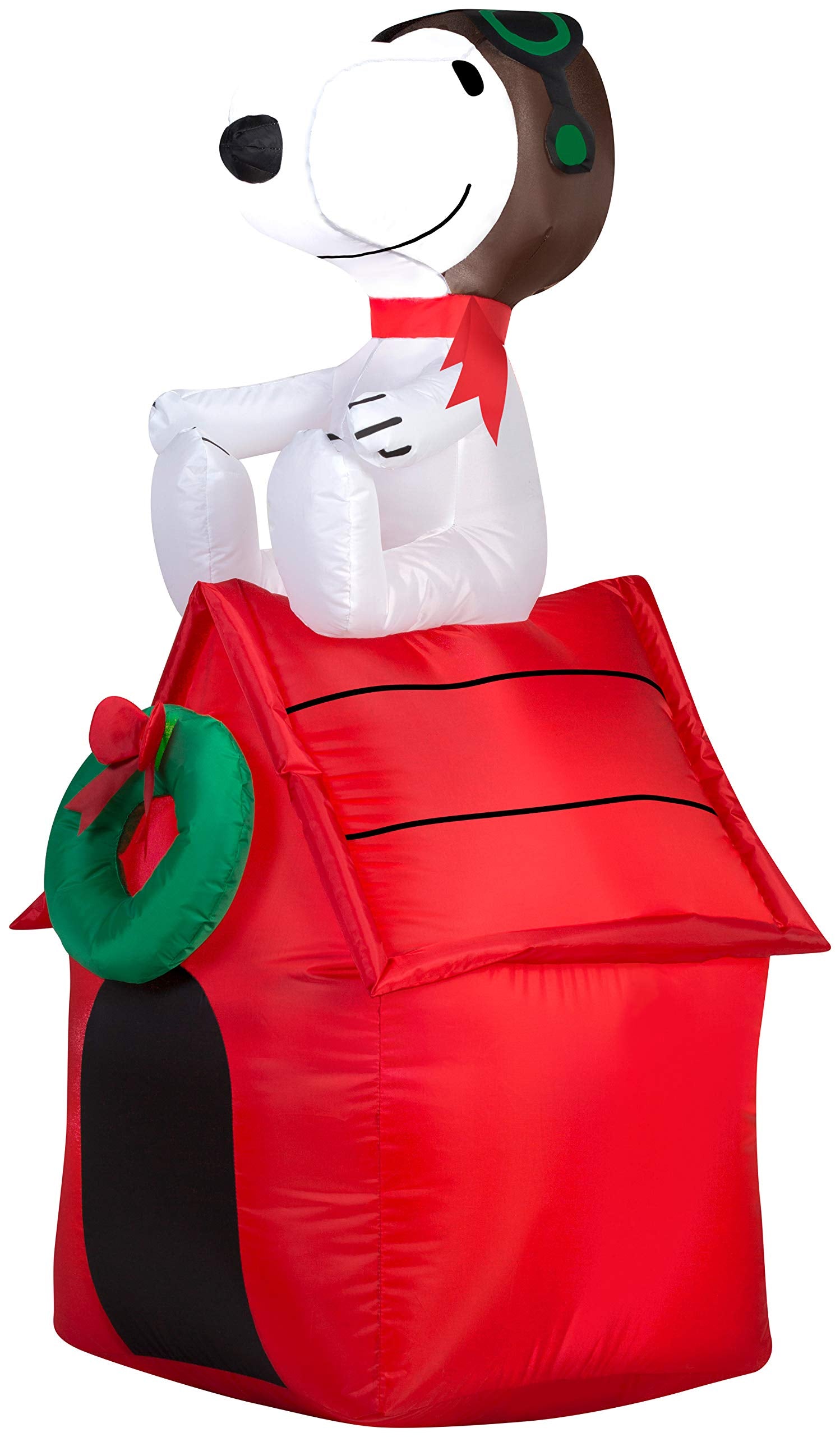 Gemmy Inflatable Snoopy on House, 3.5 Foot Holiday Inflatables Outdoor Decorations, G08-19373