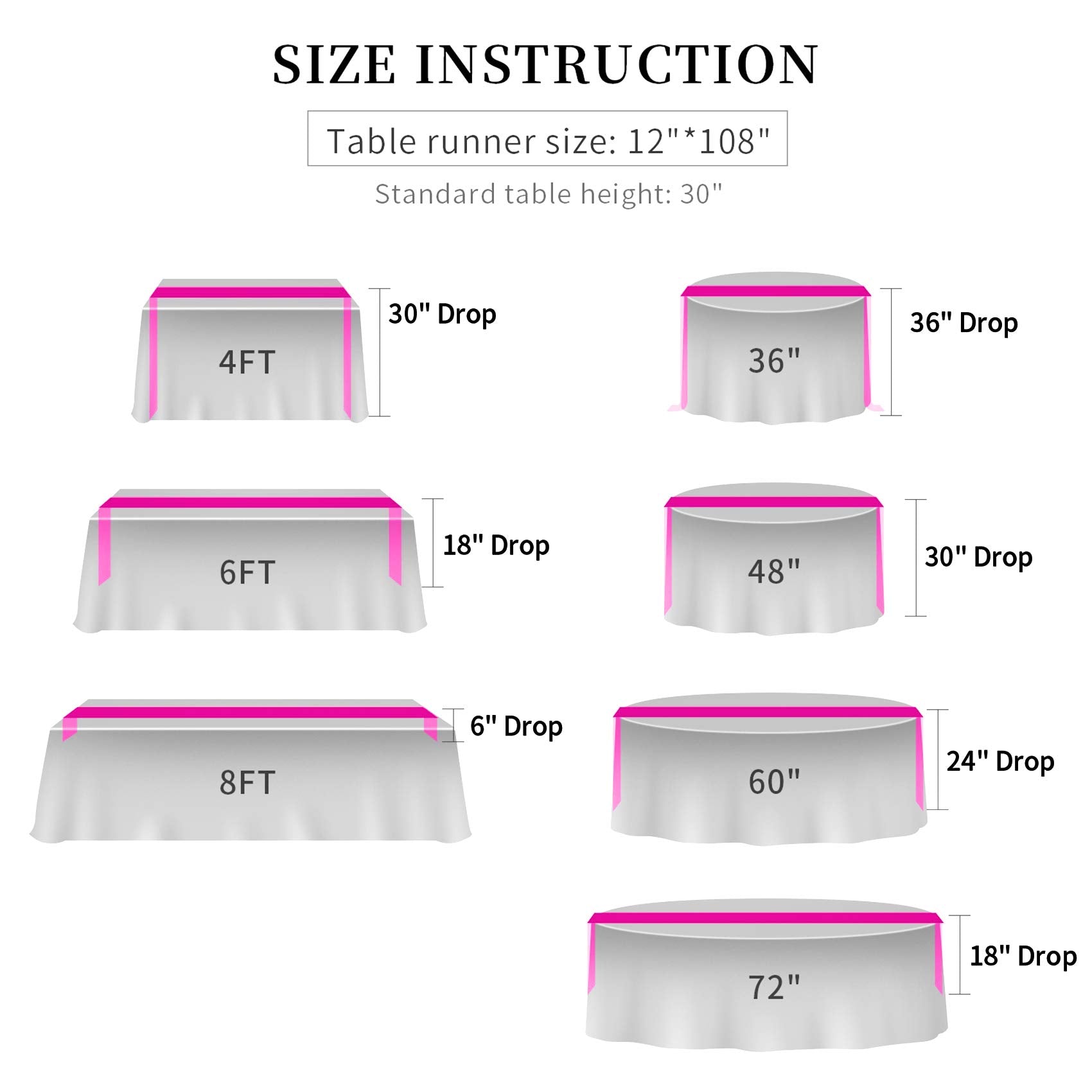 10-Pack Satin Table Runner Purple 12 X 108 Inches Long, Table Runners For Wedding, Birthday Parties, Banquets Decorations(10 Pac