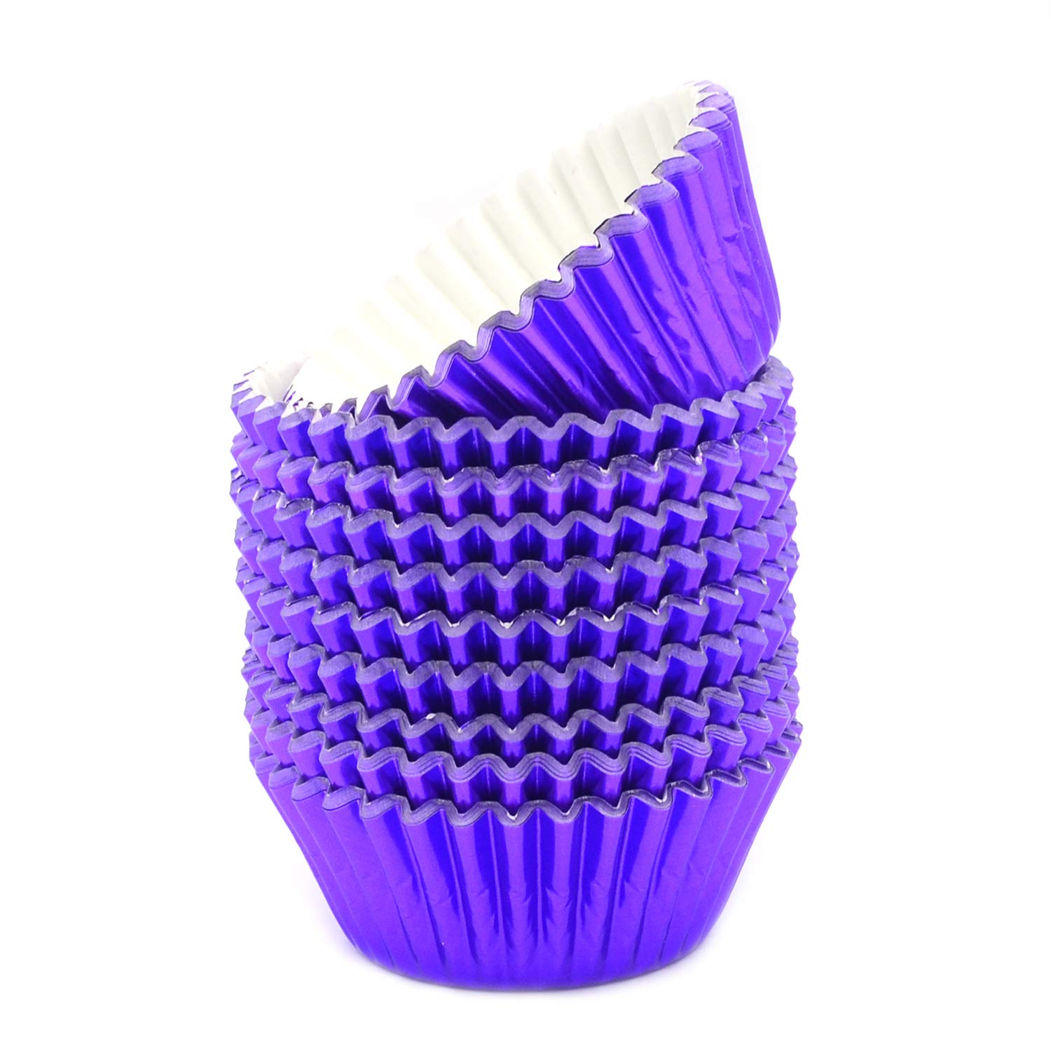 Mombake Standard Purple Foil Cupcake Liners Muffin Baking Cups For Party And More, 200-Count