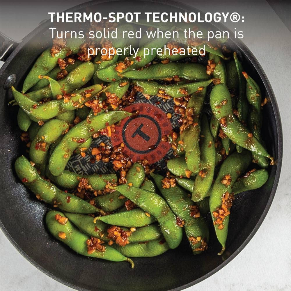 T-fal Ultimate Hard Anodized Nonstick Cookware Set 17 Piece, Oven Broiler Safe 400F, Lid Safe 350F, Kitchen Cooking Set w/ Fry P