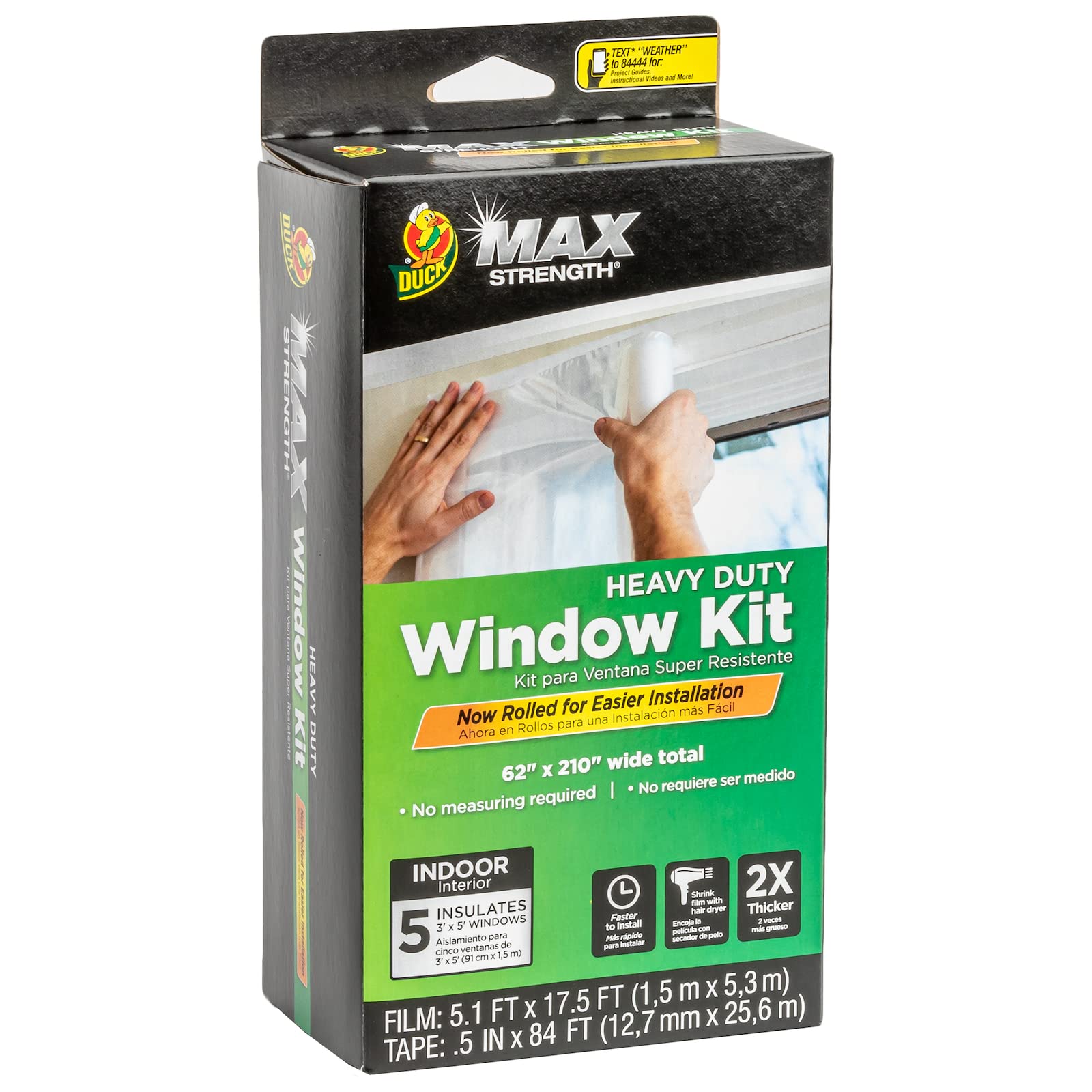 Duck Brand 287455 Max Strength Window Insulation Kit, 5, Clear