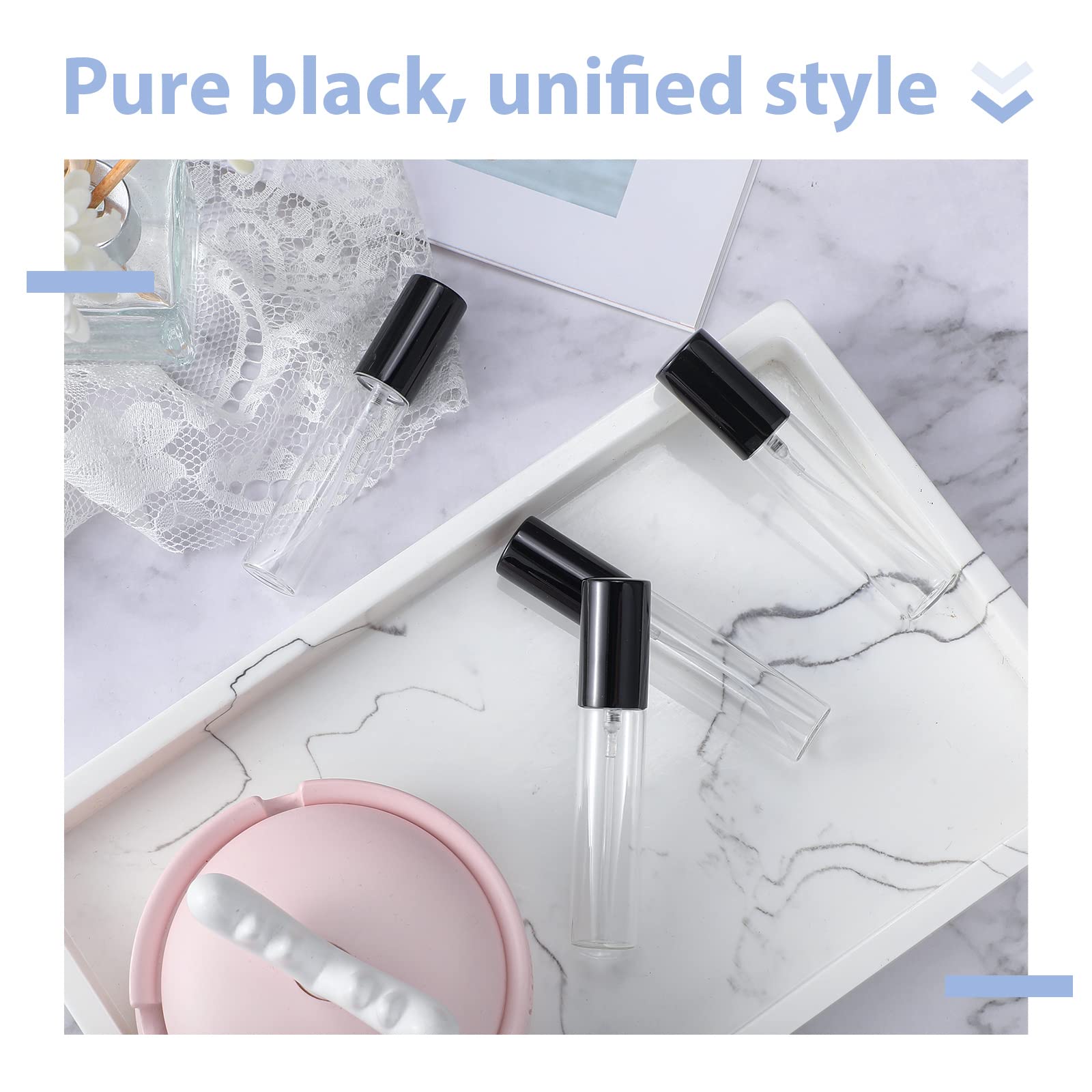 Yinder 25 Pcs Travel Perfume Atomizer Sprayer Refillable Empty Perfume Bottle For Perfume Mist Glass Spray Bottles Clear Portabl