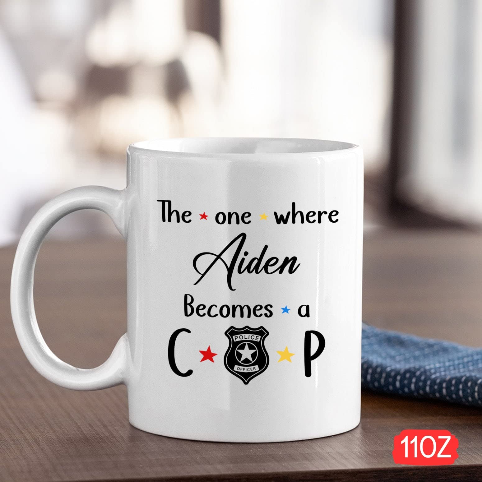 Personalized Cop Coffee Mug, The One Where Becomes A Cop Mug, Custom Police Officer Mug, Future Police Officer Mug, Police Offic