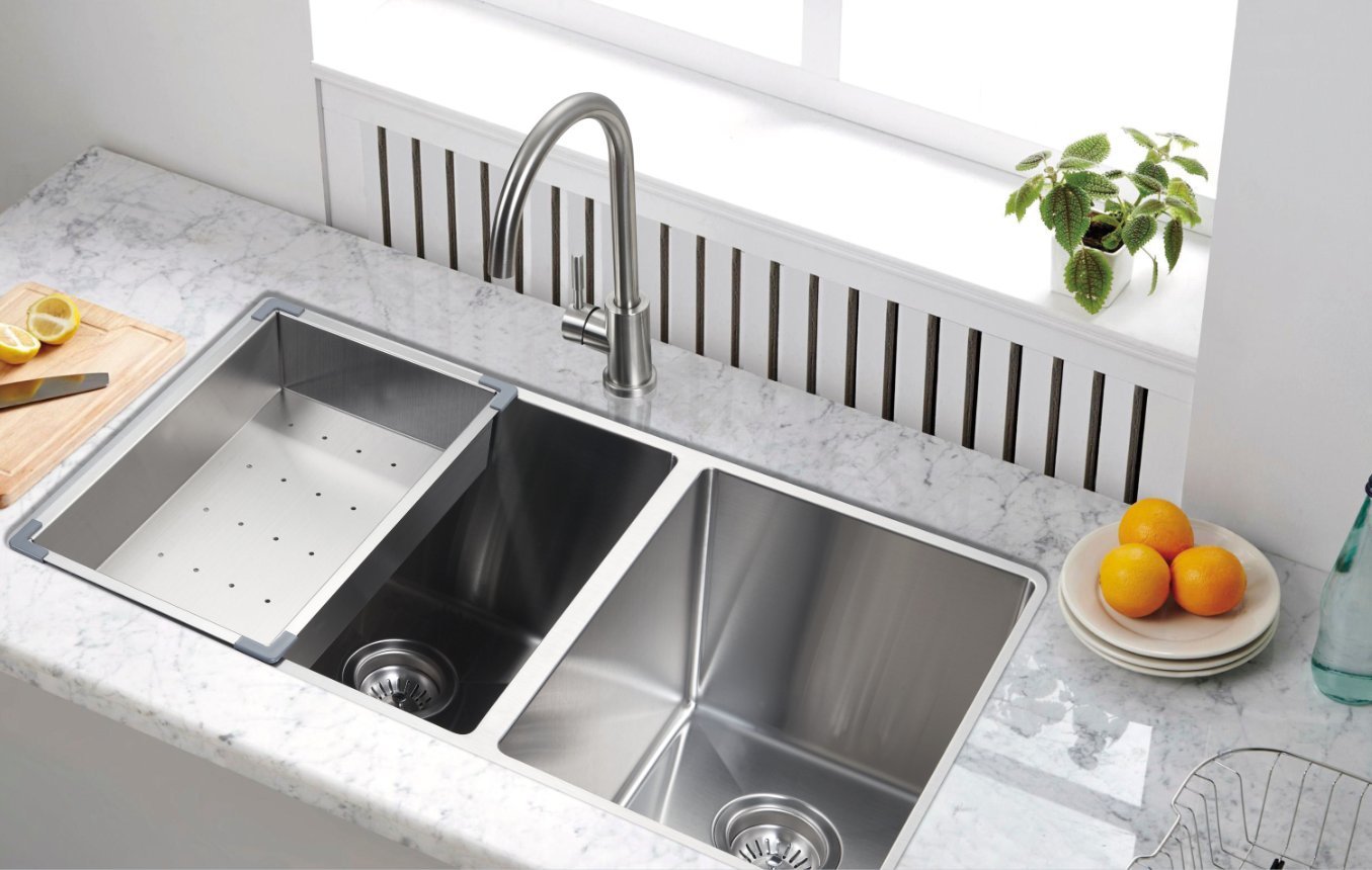 Starstar 18'' Stainless Steel Colander For Kitchen Sink