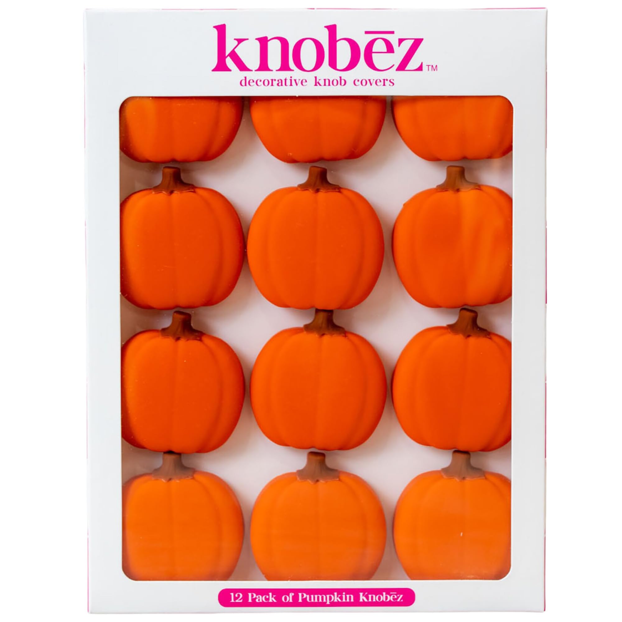 Knobez 12pk Pumpkin Decorative Knob Covers  Autumn Cabinet Decorations