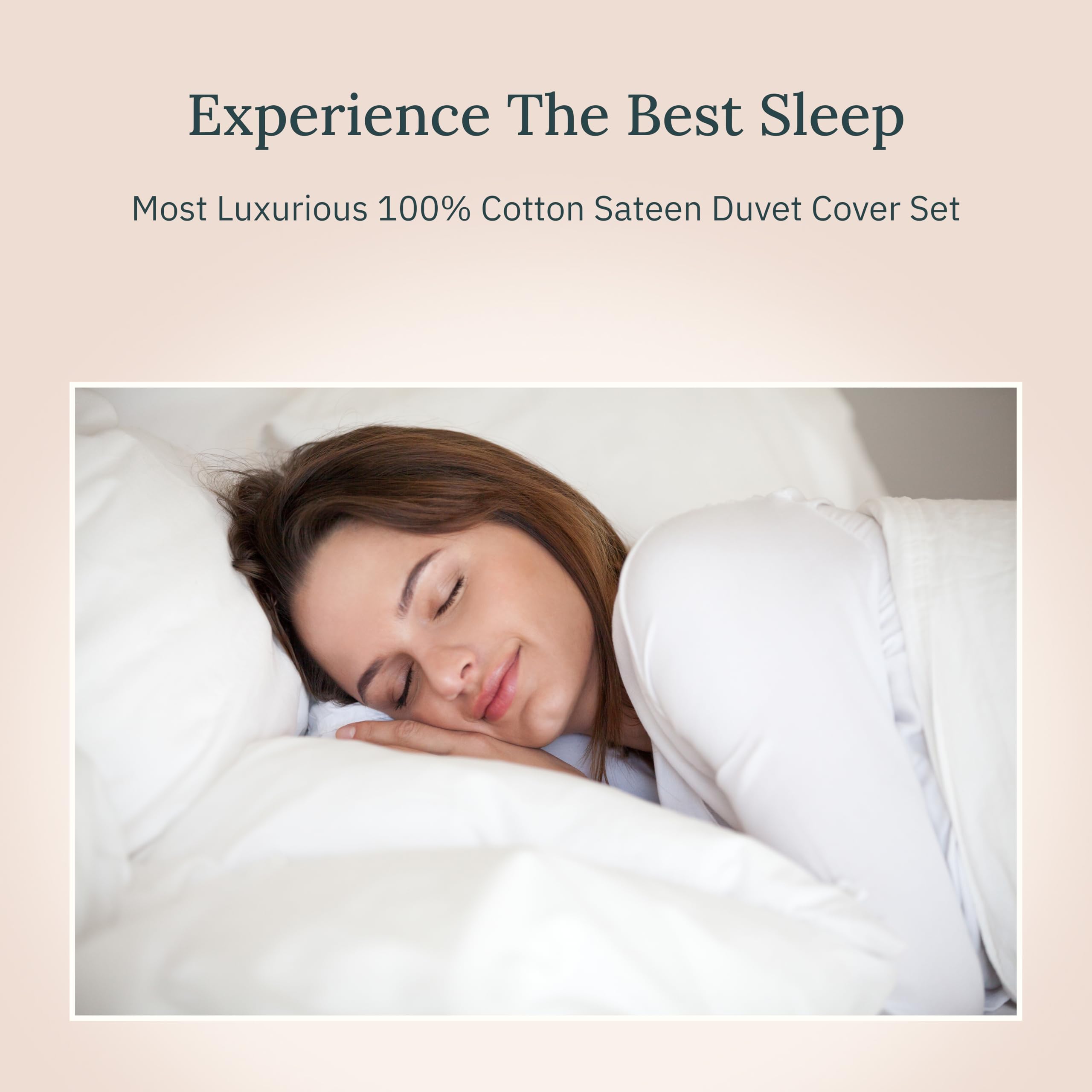 California Design Den 100 Cotton Striped Duvet Cover Set - Luxurious 400 Thread Count, Printed Bedding Set, Silky Sateen Weave,