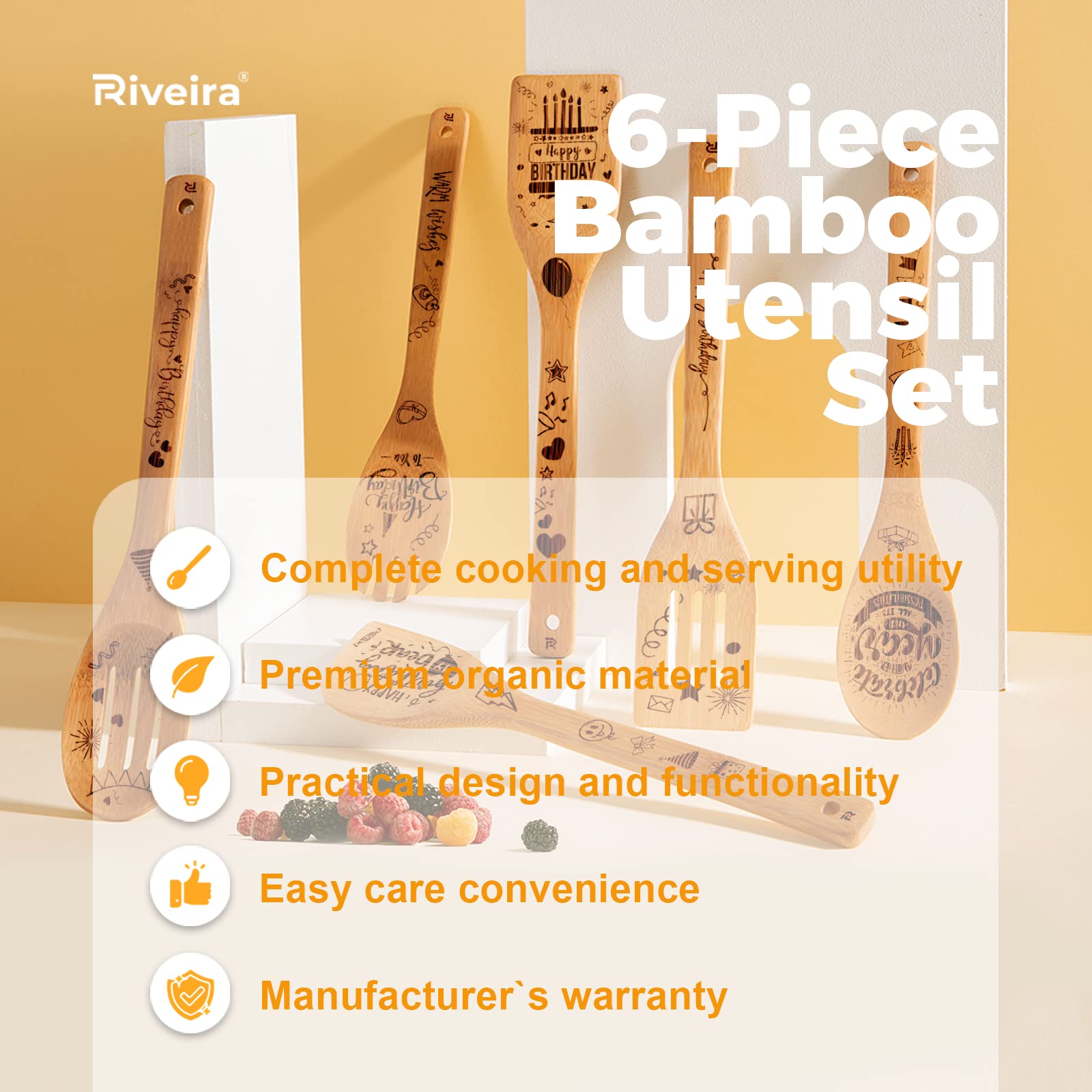 Riviera Best Friend Birthday Gifts For Women Wooden Spoons For Cooking 40 Year Old Birthday Gifts For Women Who Has Everything -