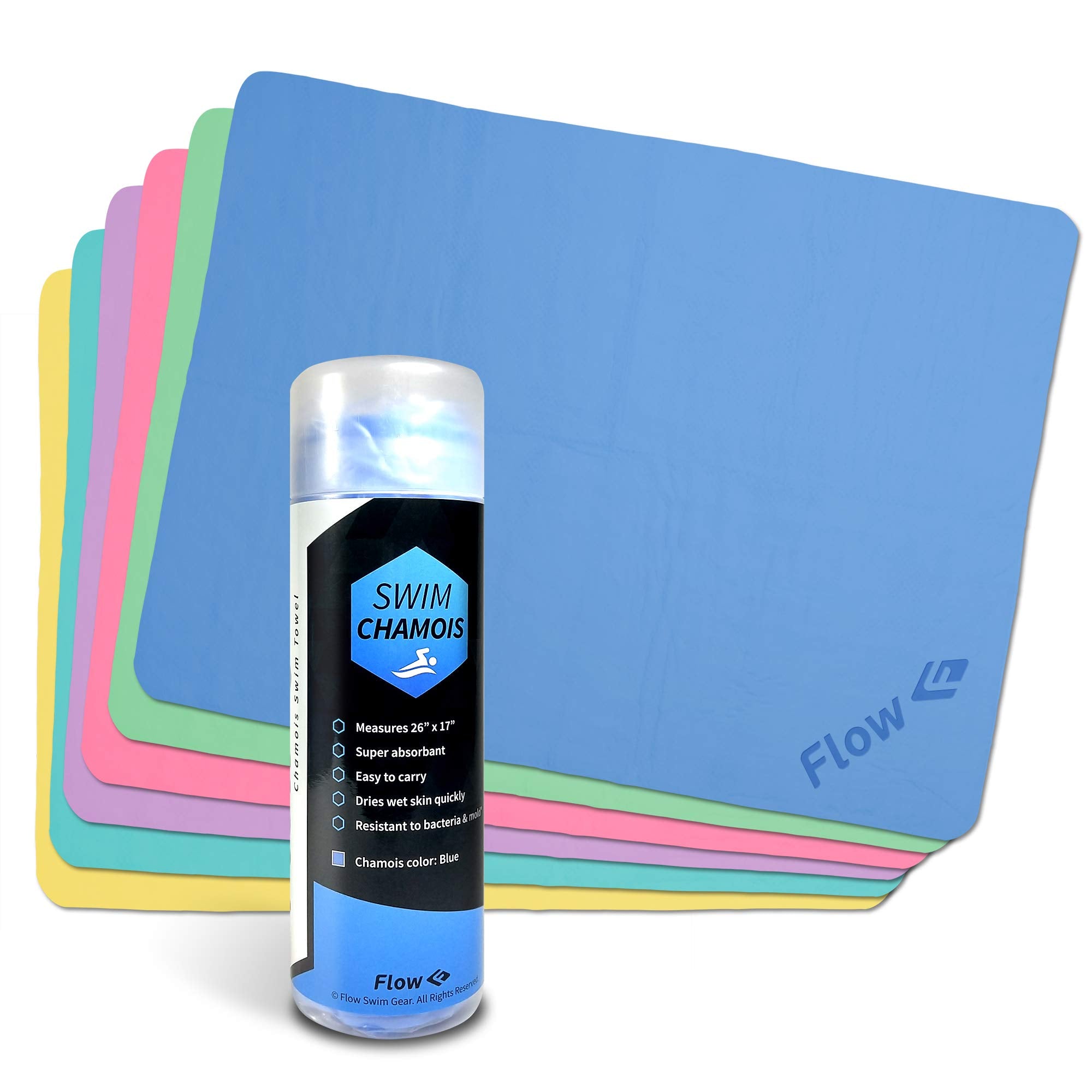 Flow Swim Chamois Towel - 26'' X 17'' (Blue)