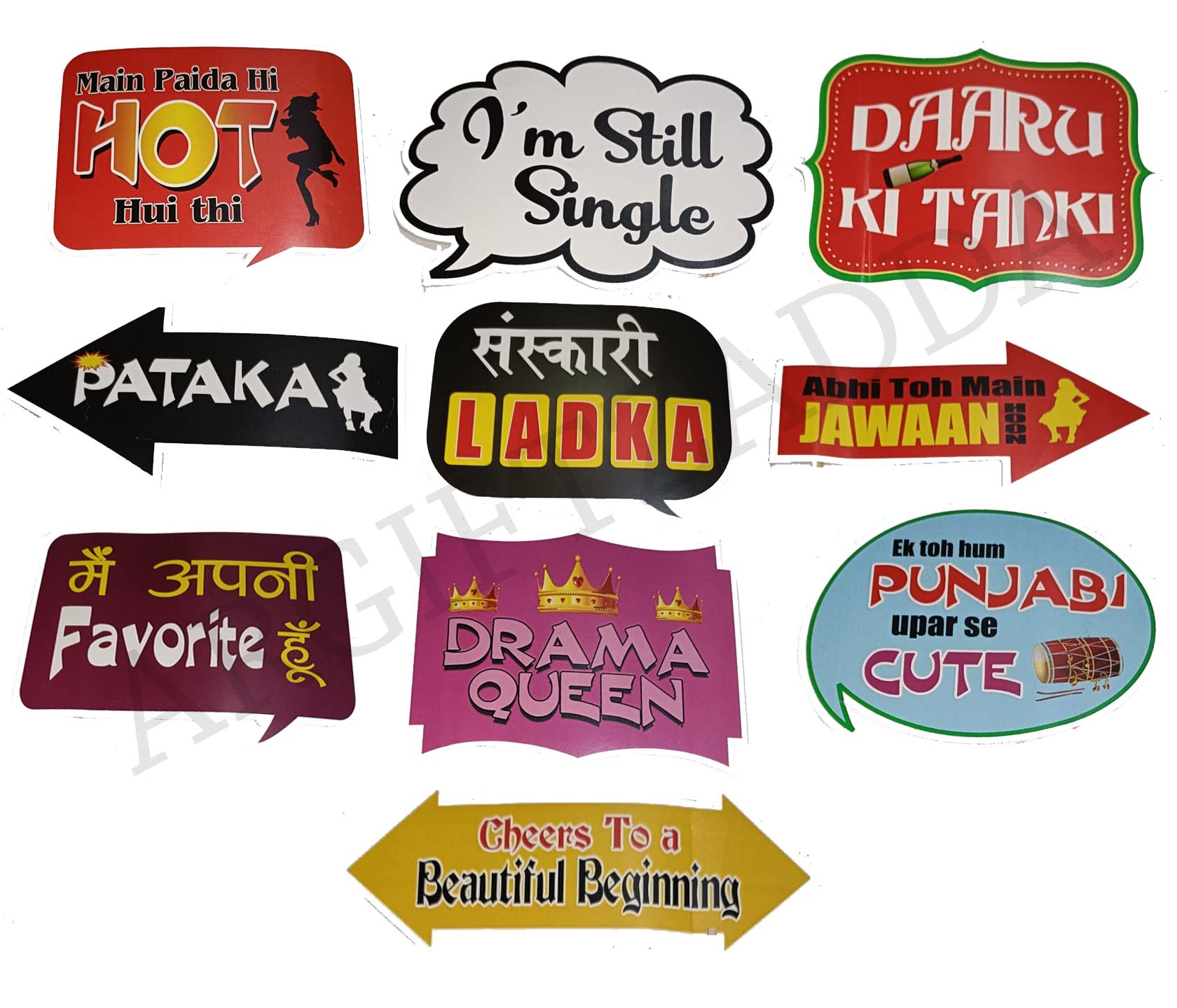 AR GiftzAdda Photobooth Party Props forWedding Birthday, Anniversary, Family, Party Props for Photoshoot, Marriage, Wedding Enga