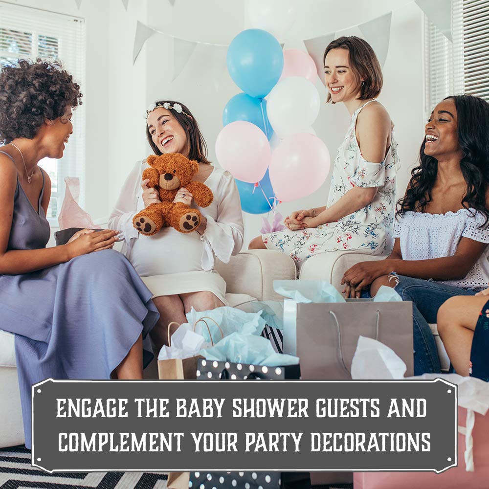 Baby Predictions And Advice Cards - Set Of 50 Double-Sided Baby Prediction Cards For Baby Shower Games Greenery Watercolor Desig