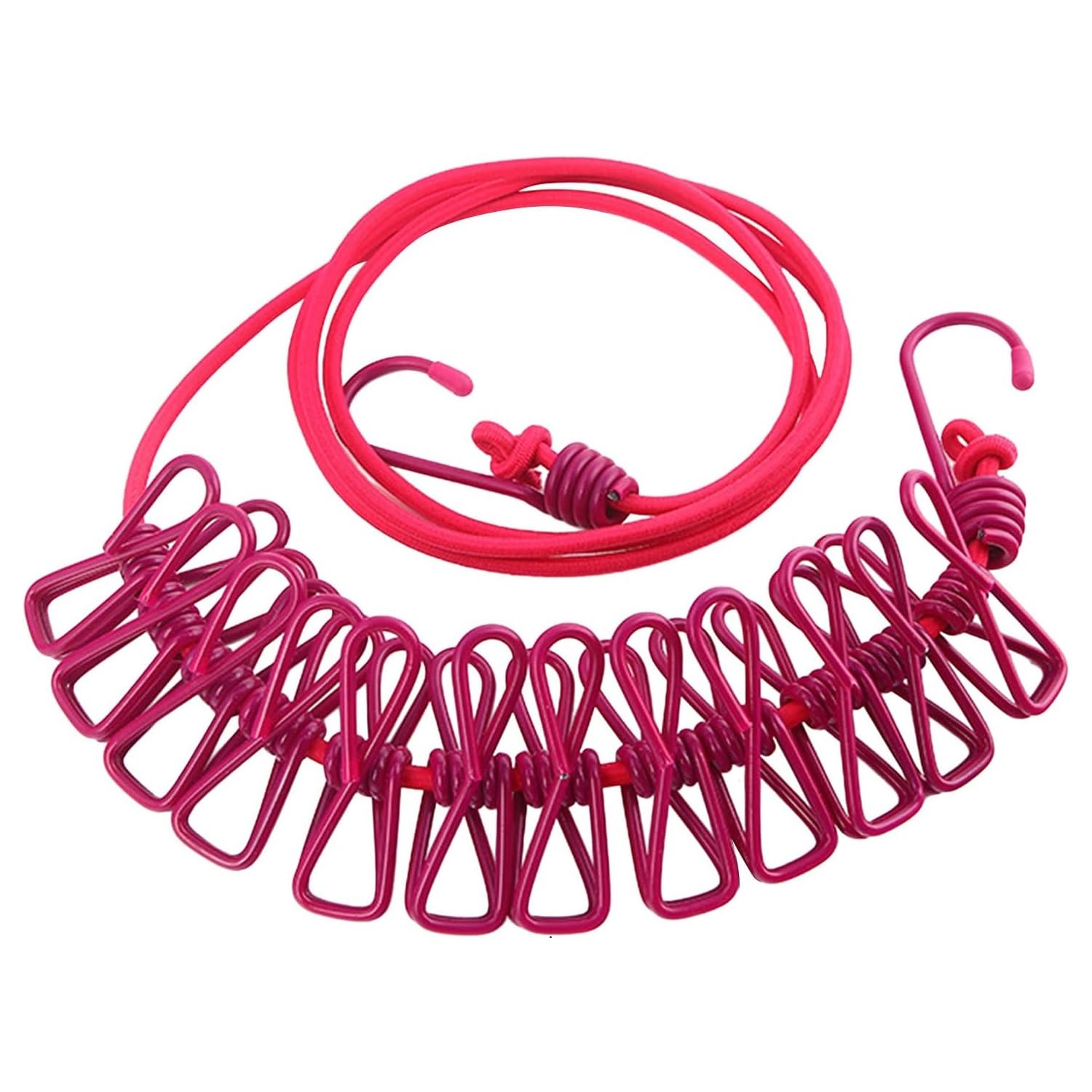 Alinna Retractable Portable Clothesline, Travel Clothesline With 12 Clothespins For Indoor Laundry Drying, Outdoor Camping Acces