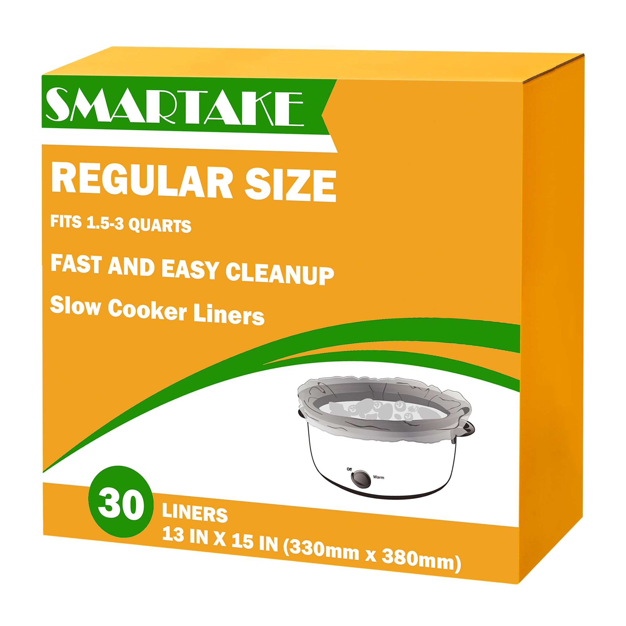 SMARTAKE Slow Cooker Liners, Crock Pot Liners 13x 15 Crockpot Liners Disposable, Crockpot Bags Liners Small Size Fit 1.5QT to 3Q
