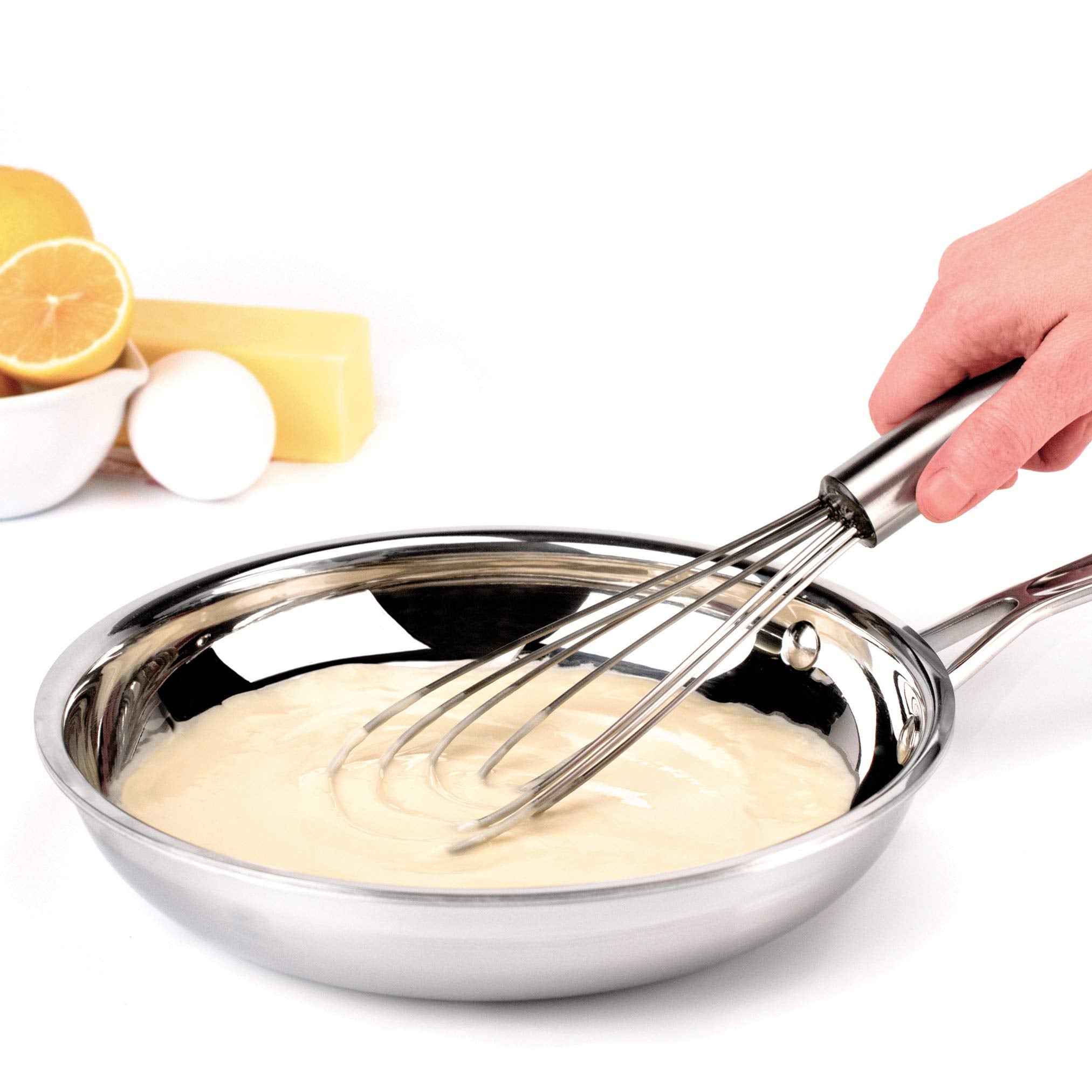Stainless Steel Sauce Whisk, 10 - Kitchen Classic Sauce Whisks For Cooking, Blending, Mixing, Stirring, Whipping & Beating - W