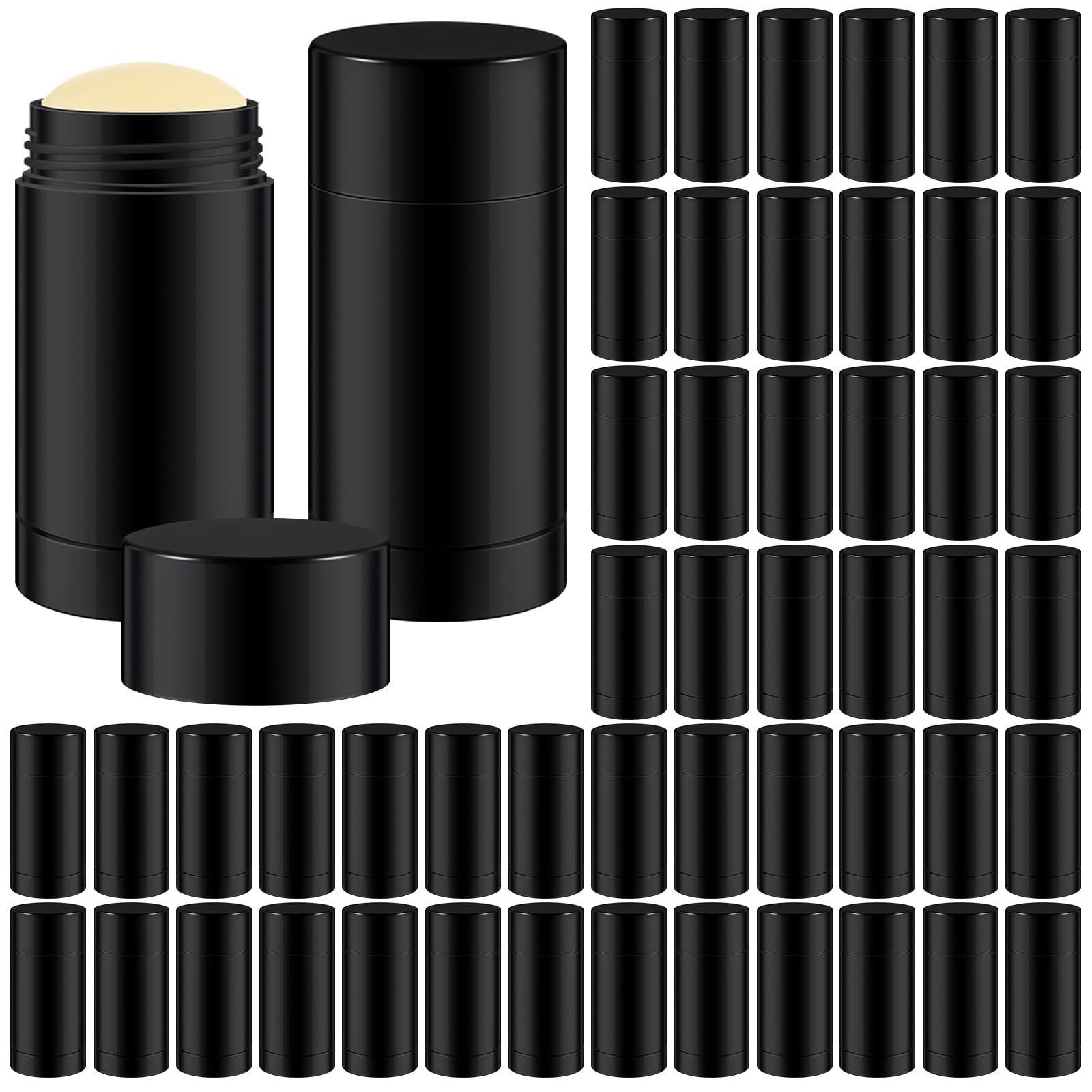 Teenyyou 50 Pcs 15 Ml Empty Deodorant Containers Twistup Filling Stick Plastic Deodorant Container Refillable Bottles Bottomfill