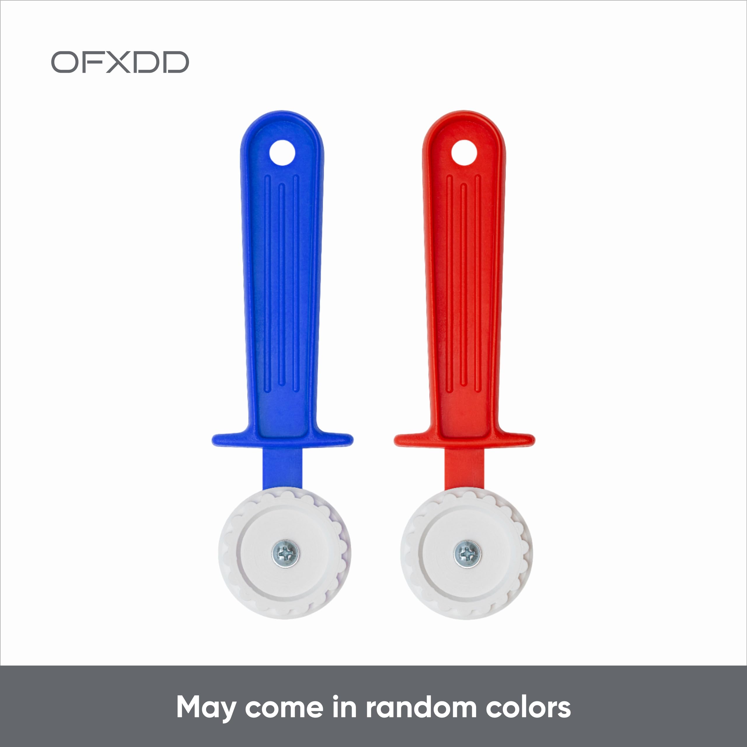 Ravioli Cutter - Hand Pasta Cutter Wheel With Roller - Plastic Pastry Crimper - Kitchen Fluted Pastry Cutter Wheel For Baking