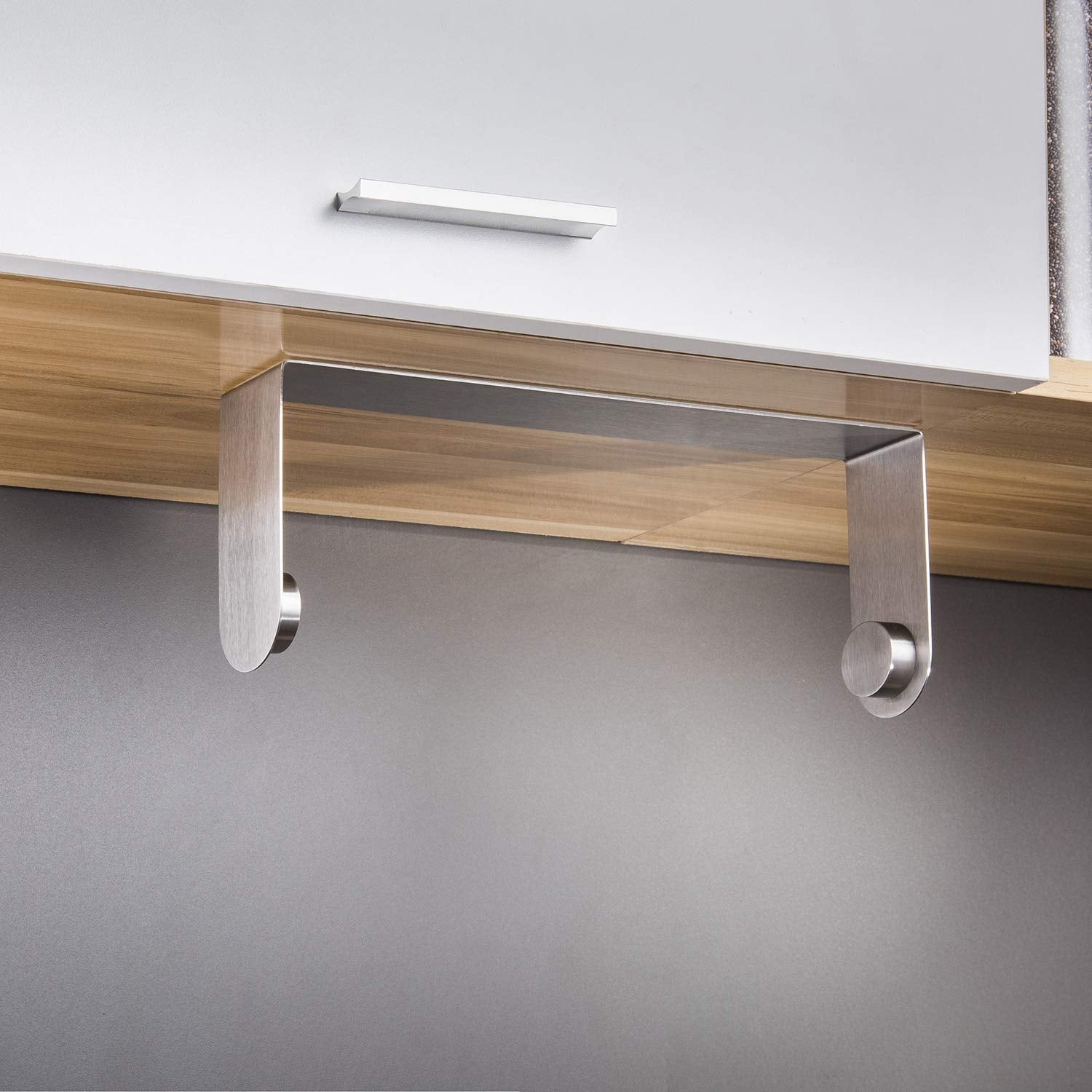 Zunto Paper Towel Holder Under Cabinet - Adhesive Paper Towel Rack (No Drilling), Stainless Steel Rustproof, Easy Tear