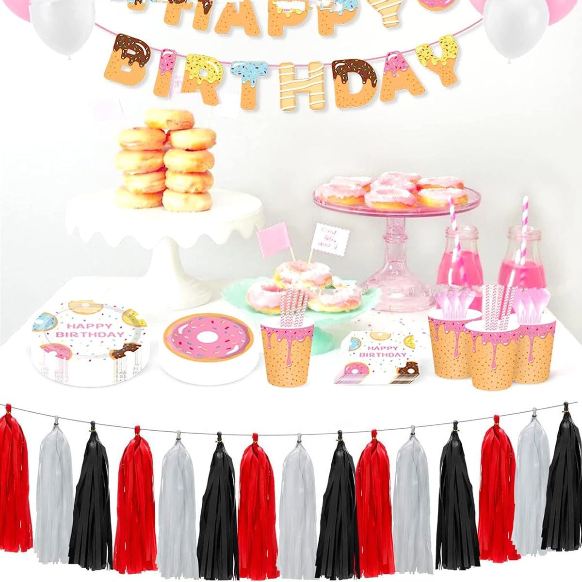 30Pcs Paper Tassels Garland Banner Tissue Paper Tassel Diy Hanging Paper Decorations Party Tassel Garland Decor Baby Shower Nurs