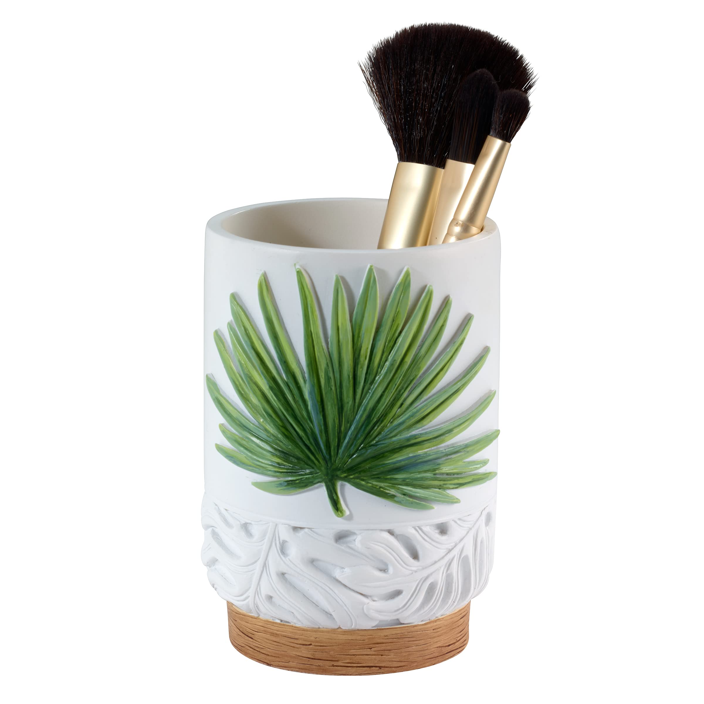 Avanti Linens - Tumbler, Countertop Organizer, Tropical Inspired Home Decor (Viva Palm Collection)