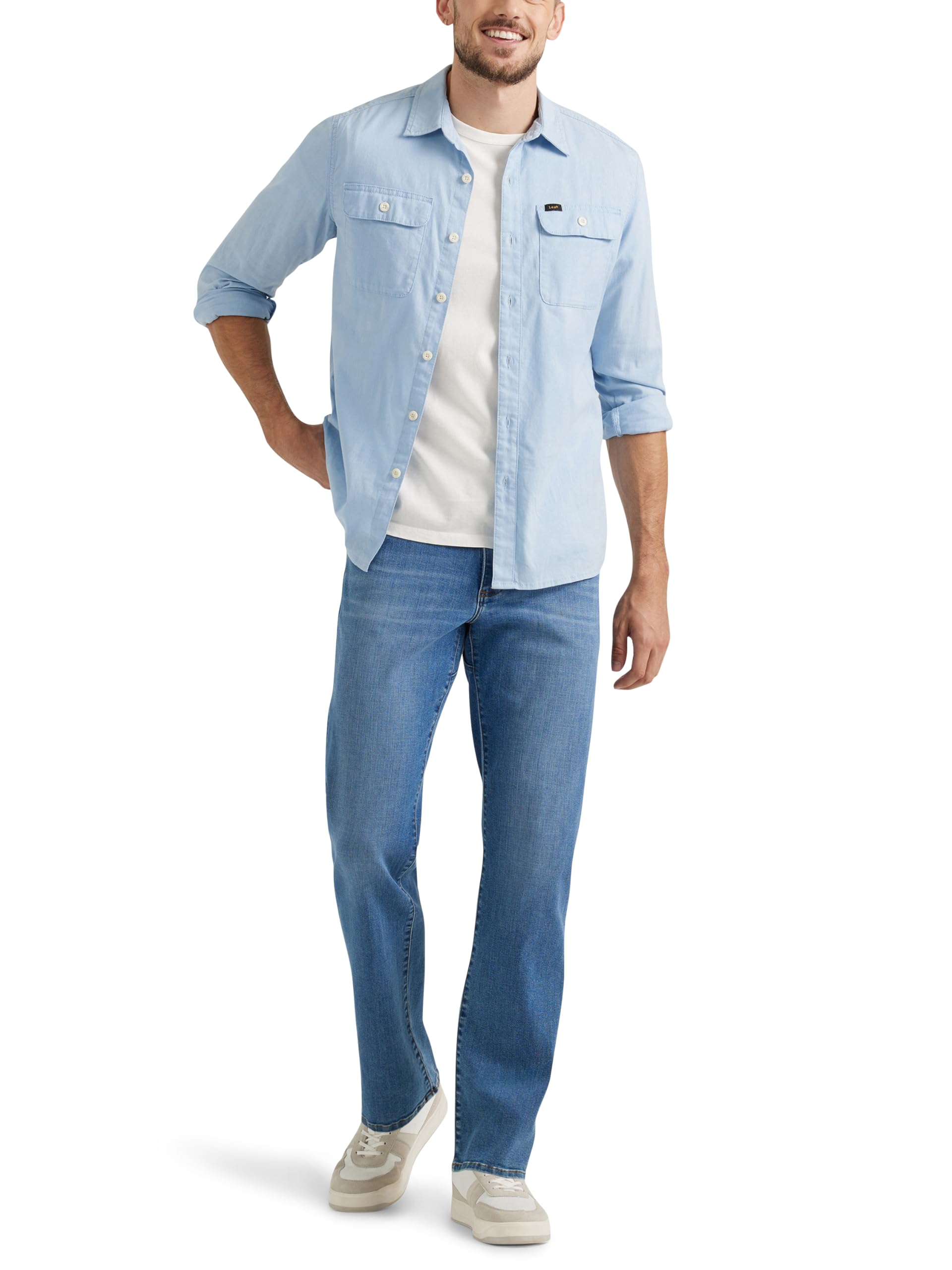Lee Mens Extreme Motion Regular Fit Straight Leg Jeanneeson33W X 30L