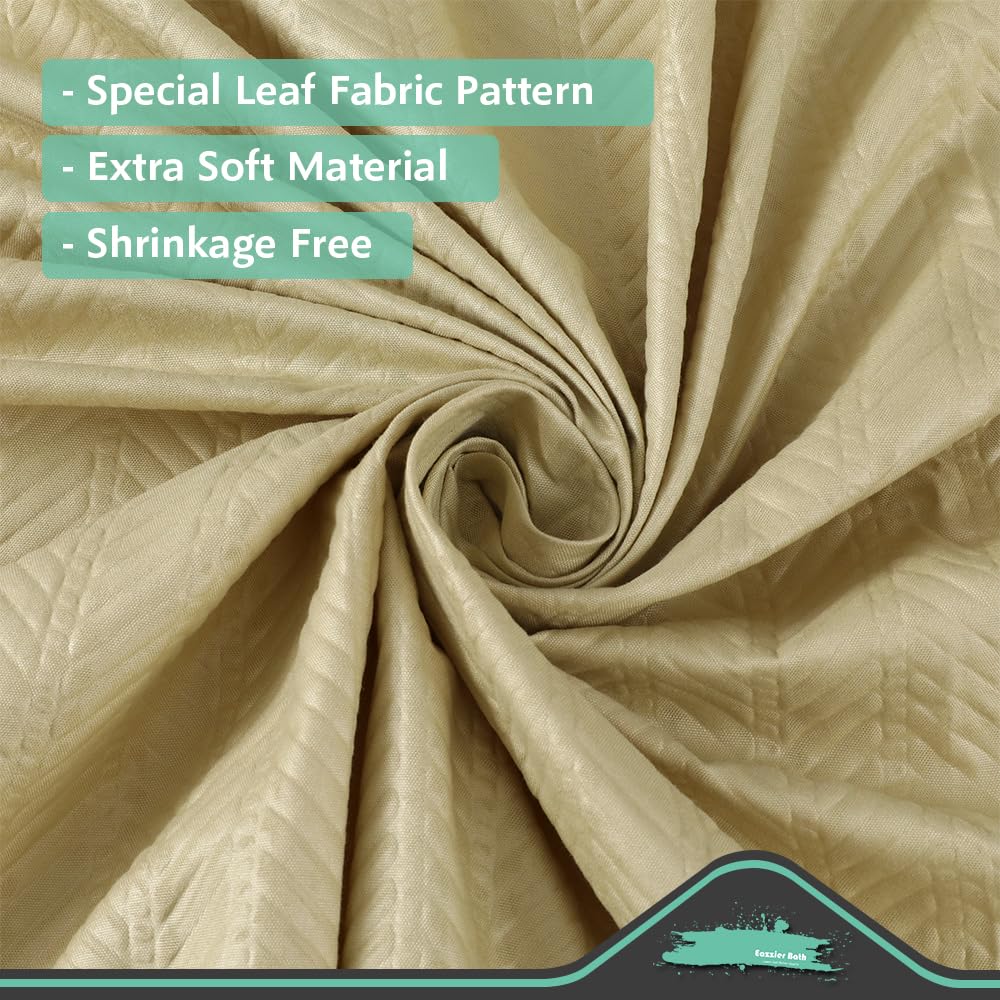 Eazzier Bath Sage Green Shower Curtain Or Liner - Waffle Textured Thin Fabric Shower Curtains For Bathroom, Light Weighted Polye