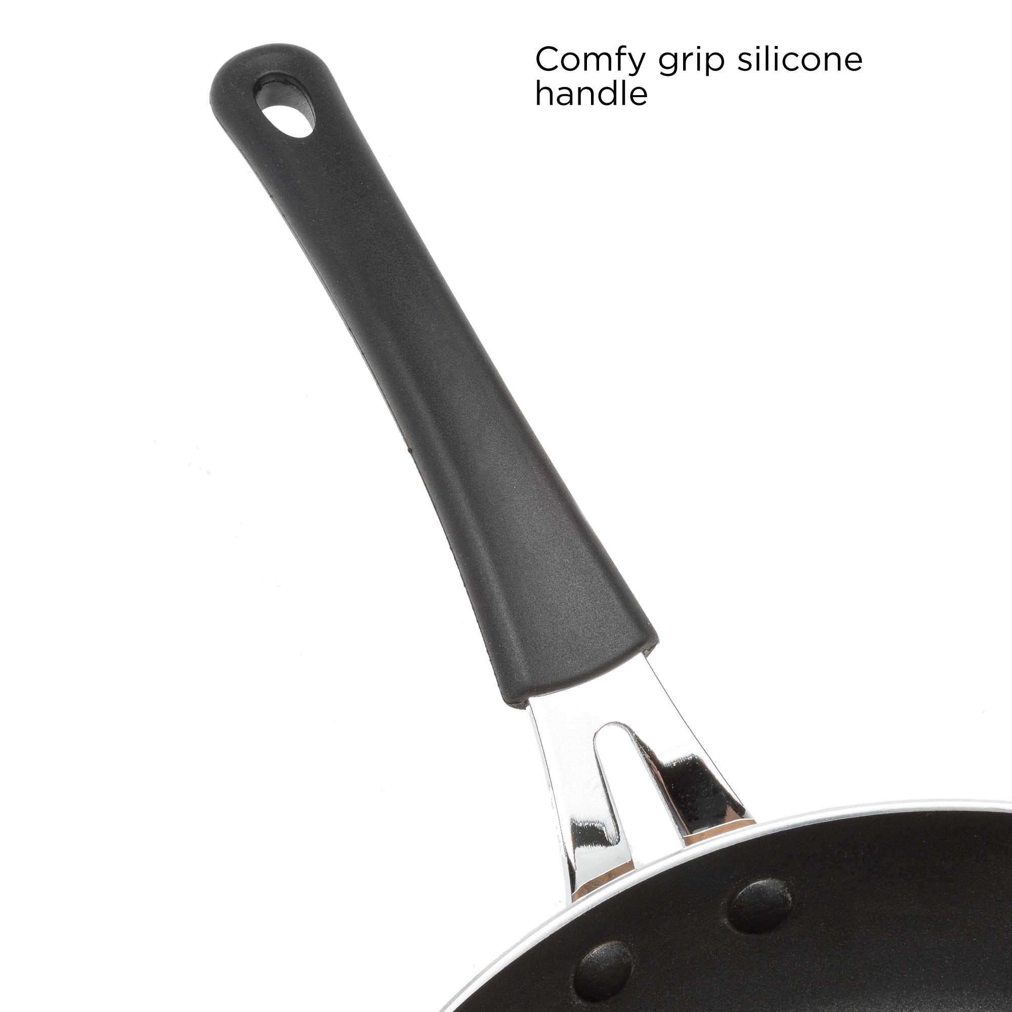 Ecolution Impressions Hammered Nonstick Frying Pan, Dishwasher Safe Cookware With Riveted Stainless Steel Handles, 12-Inch, Copp